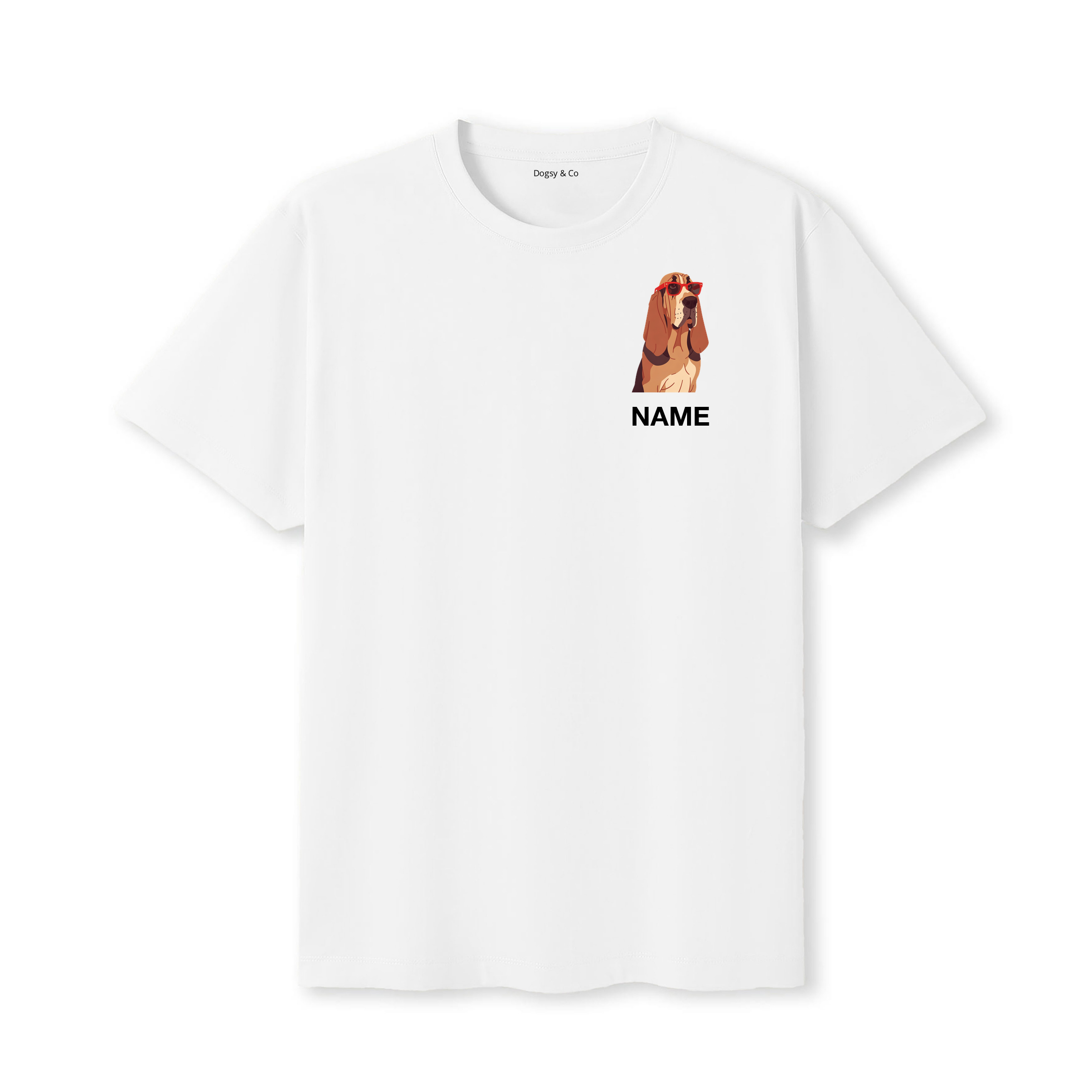 Bloodhound Cool Dog Custom T-Shirt - White