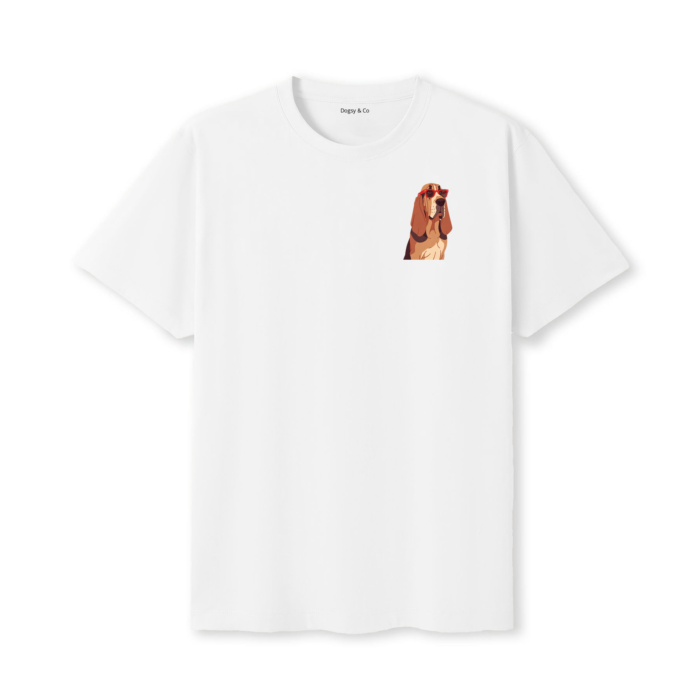Bloodhound Cool Dog T-Shirt - White