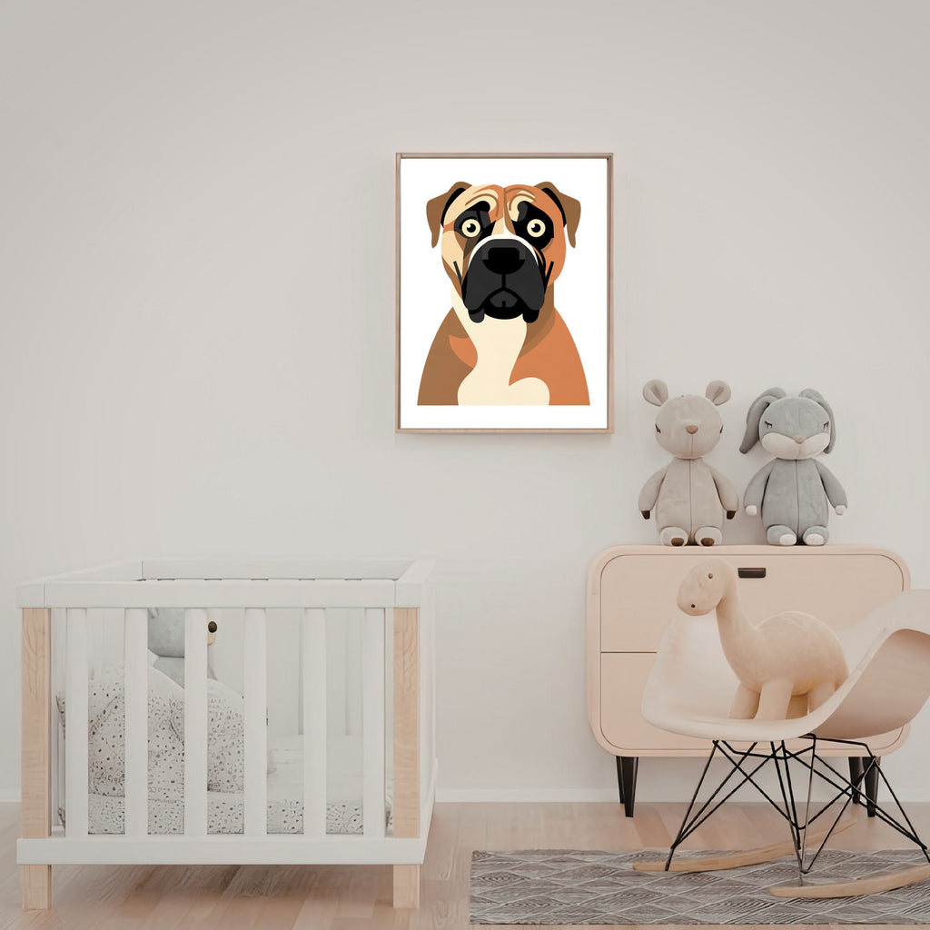 Bold Block Art Print - Framed Nursery Mockup