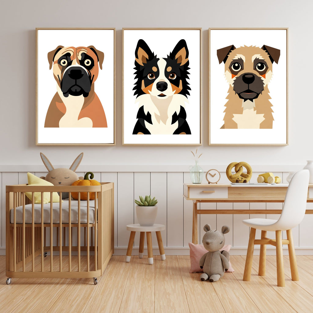 Bold Block Art Print - Framed Nursery Mockup