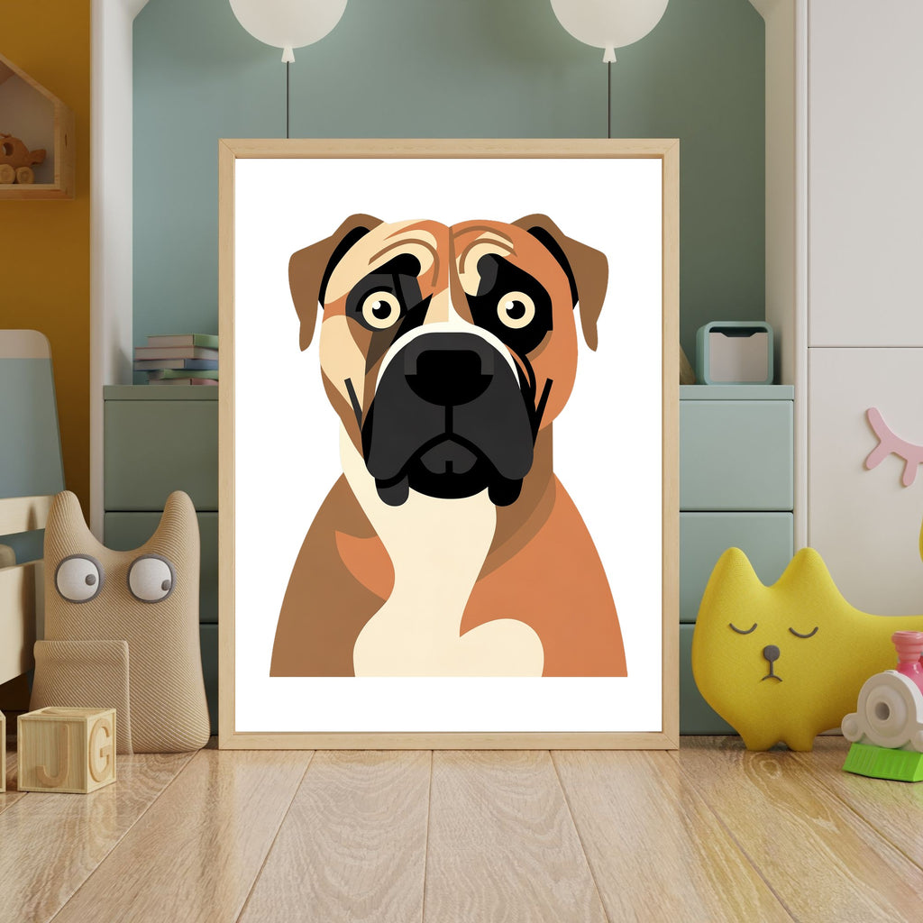Bold Block Art Print - Framed Nursery Mockup