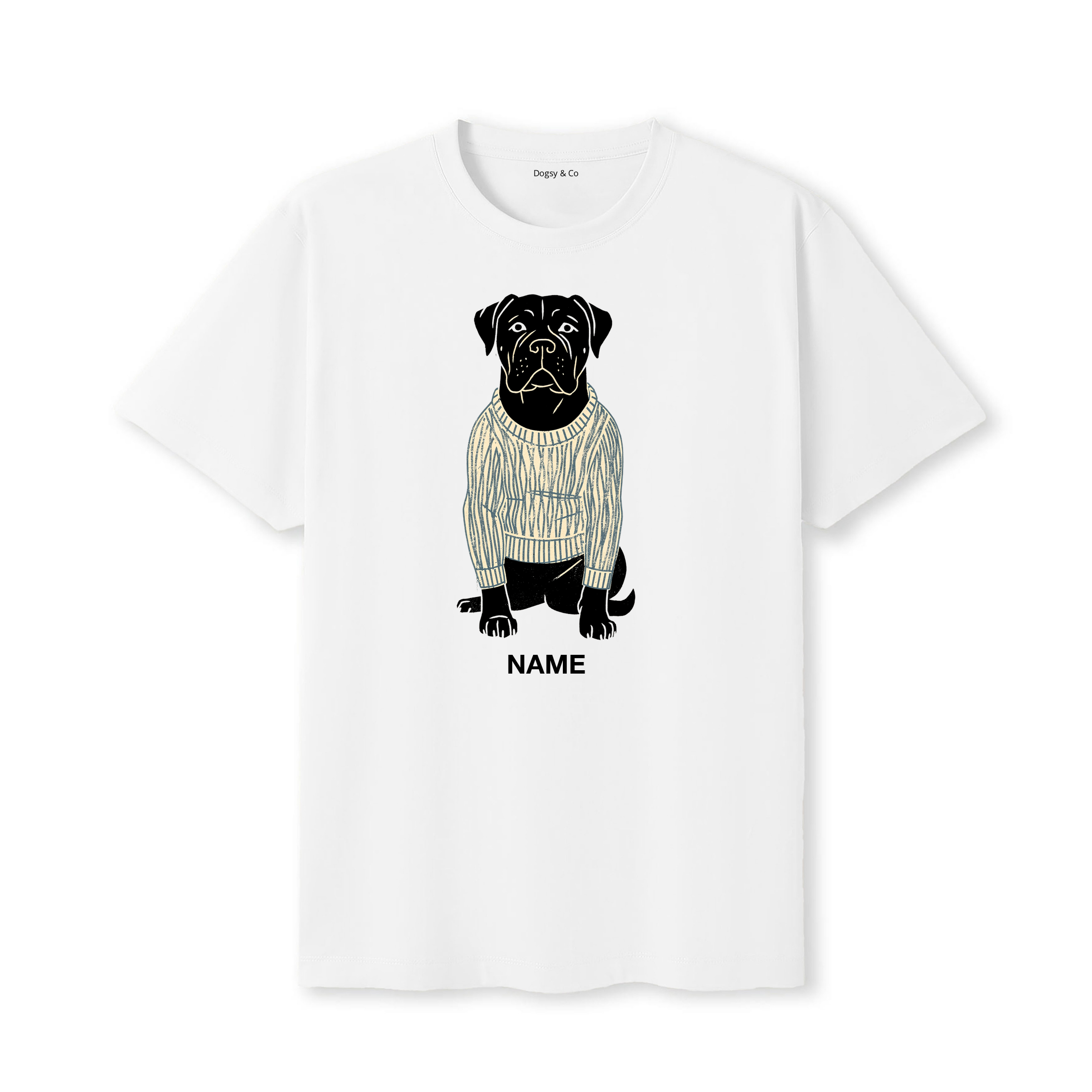 Boerboel Jumper Dog Custom T-Shirt - White