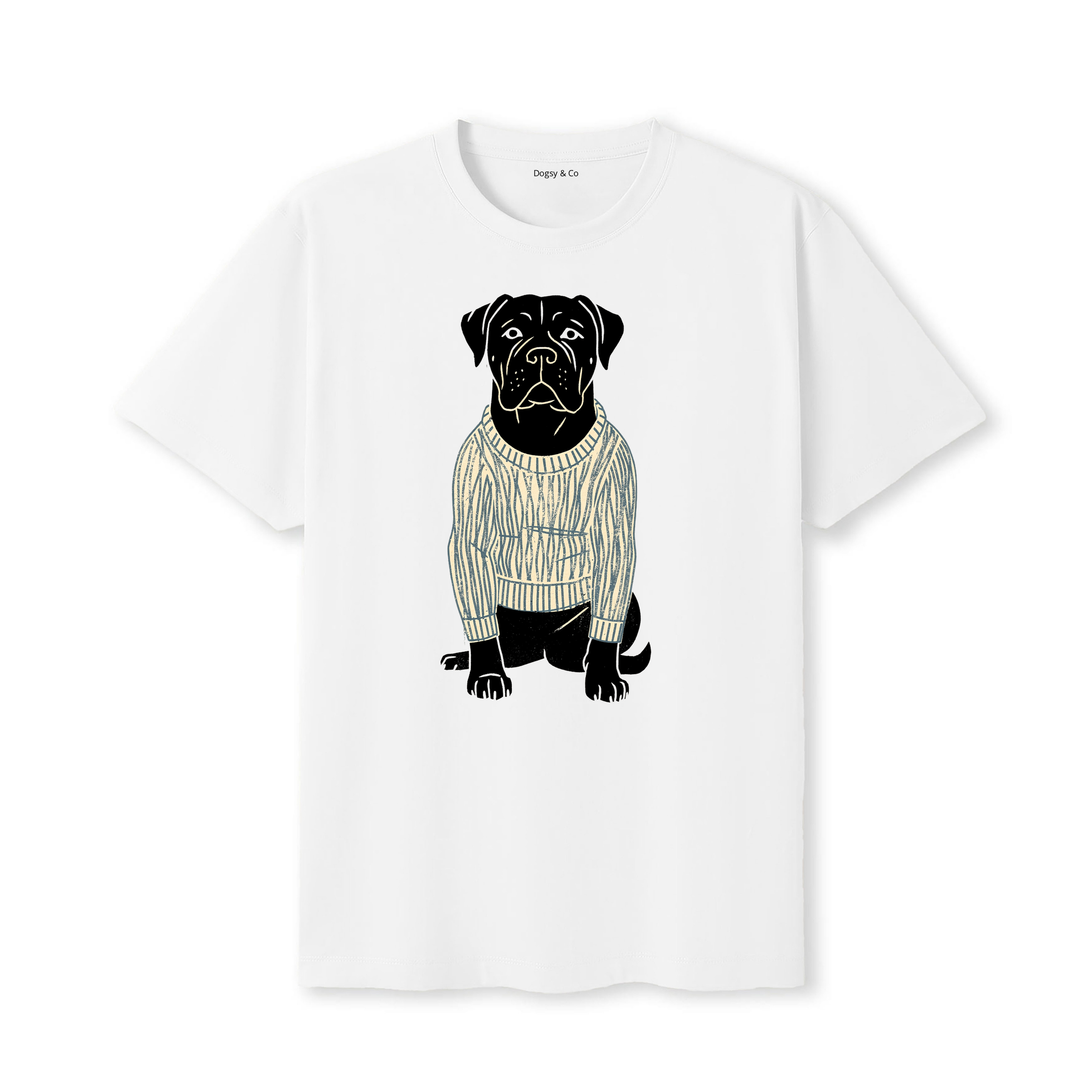 Boerboel Jumper Dog T-Shirt - White