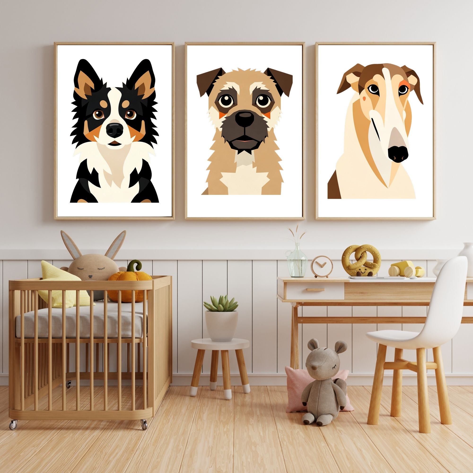 Bold Block Art Print - Framed Nursery Mockup