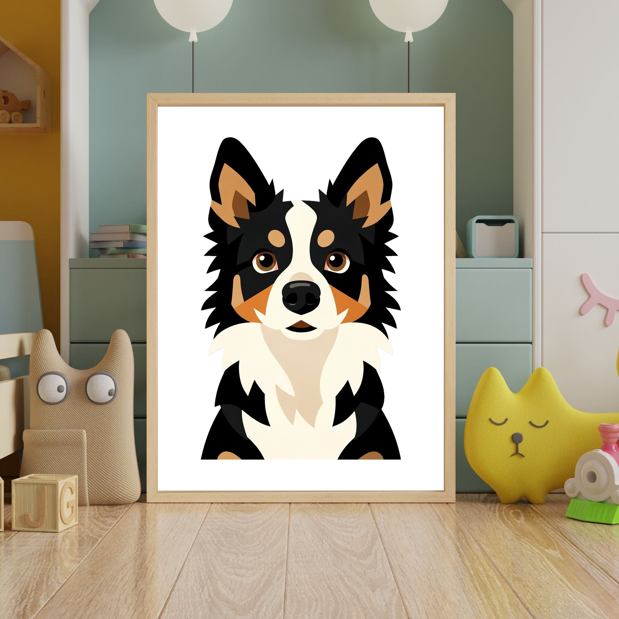 Bold Block Art Print - Framed Nursery Mockup