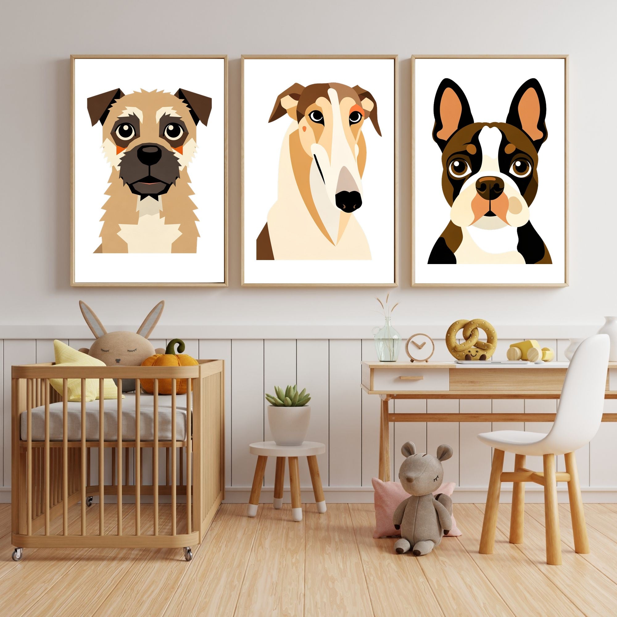 Bold Block Art Print - Framed Nursery Mockup