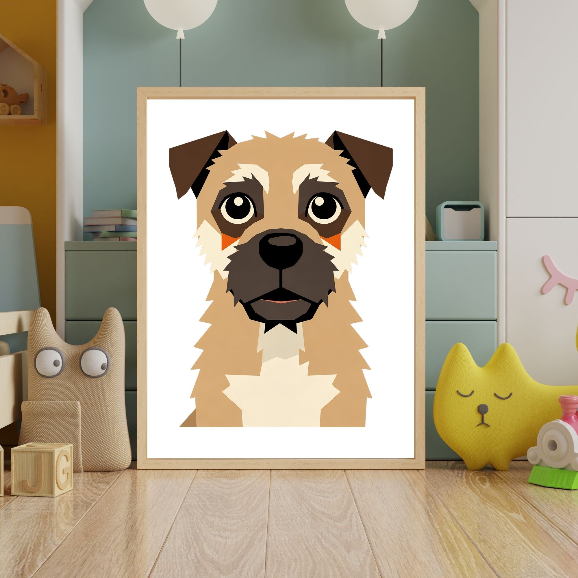 Bold Block Art Print - Framed Nursery Mockup