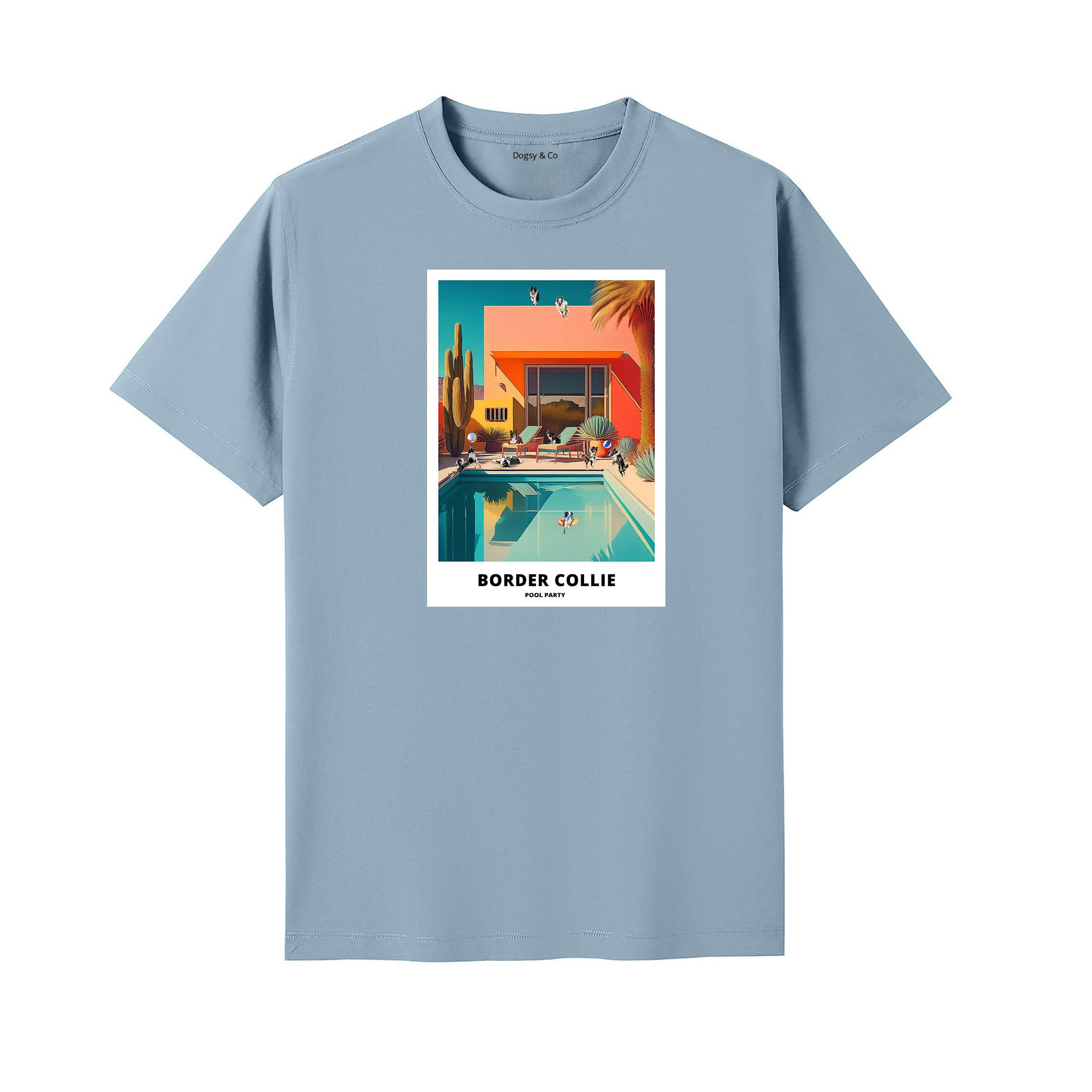 Border Collie Pool Party T-shirt