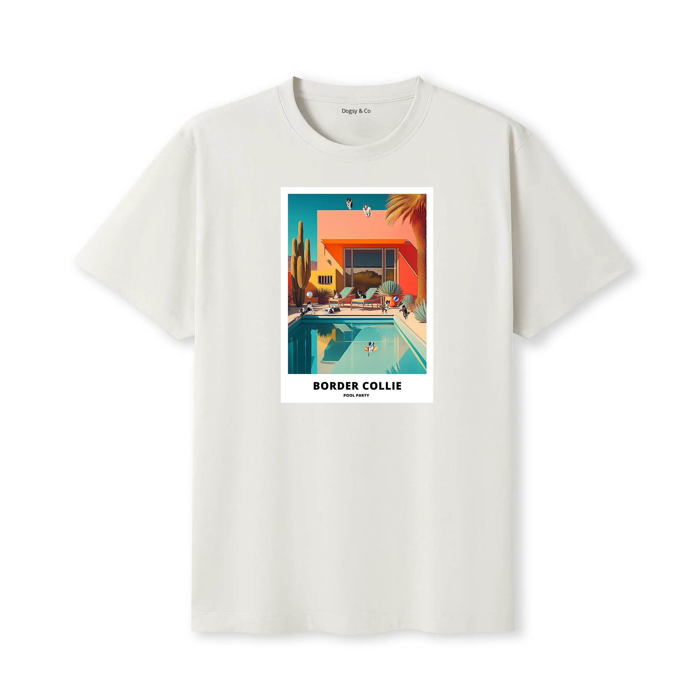 Border Collie Pool Party T-shirt