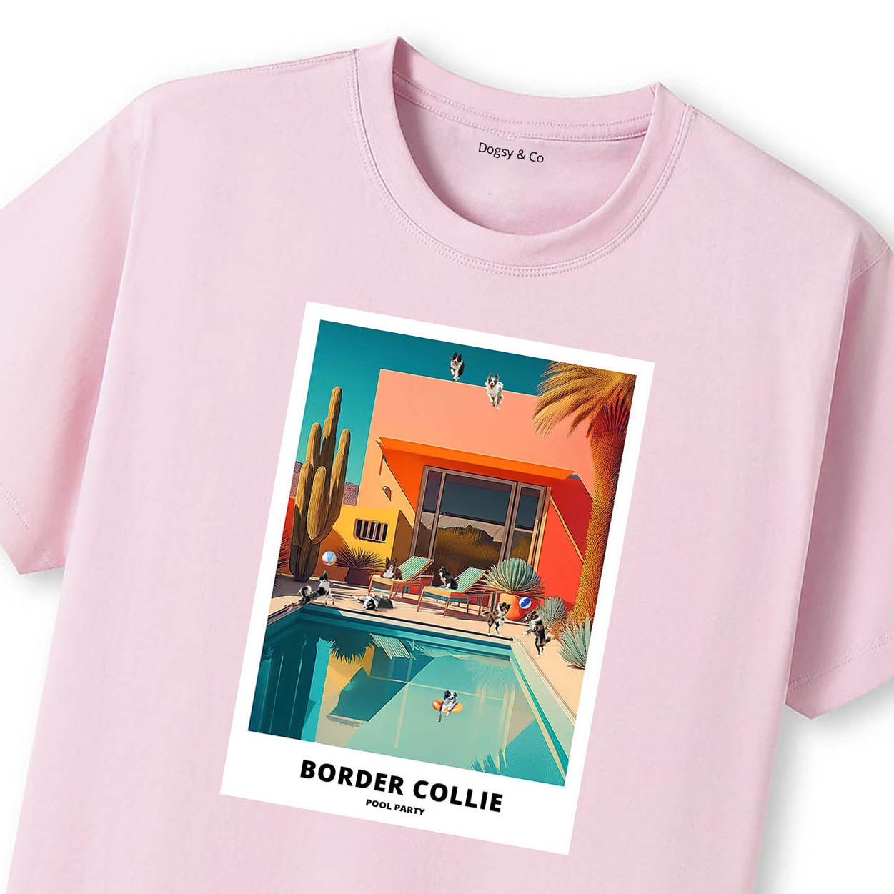 Border Collie Pool Party T-shirt