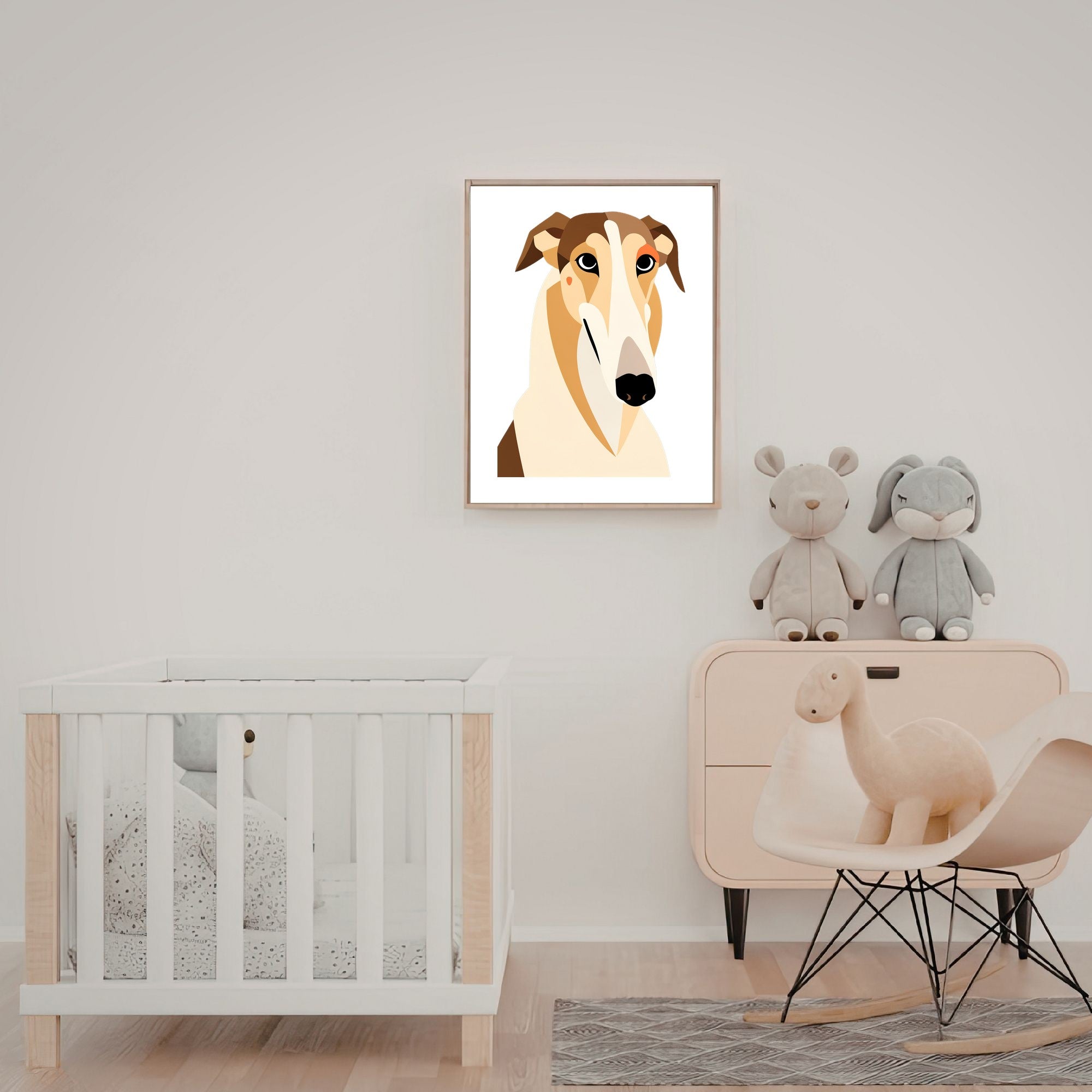 Bold Block Art Print - Framed Nursery Mockup