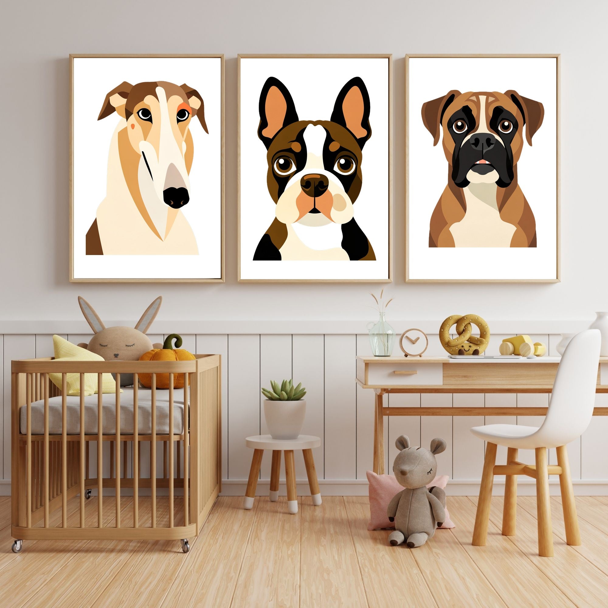 Bold Block Art Print - Framed Nursery Mockup