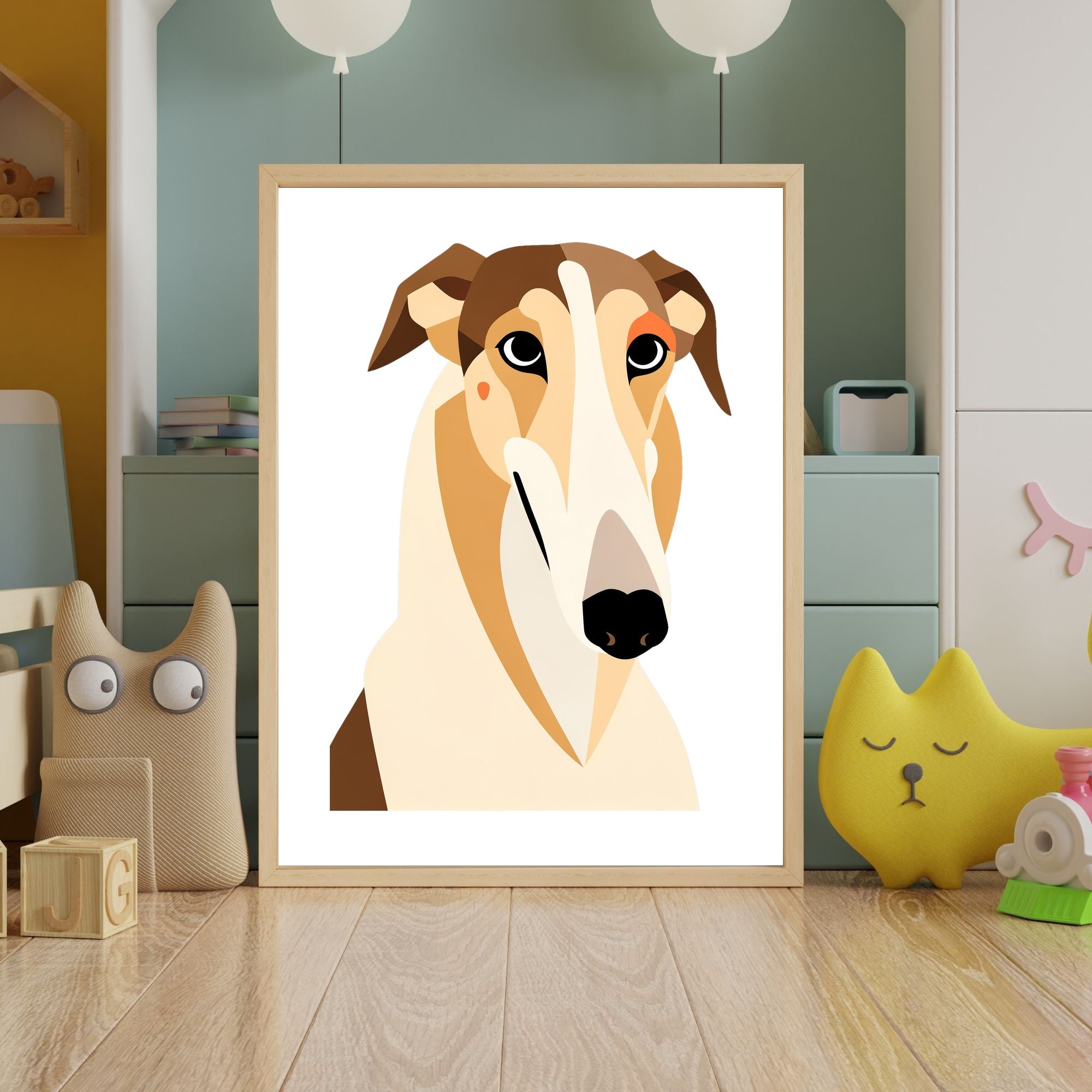 Bold Block Art Print - Framed Nursery Mockup