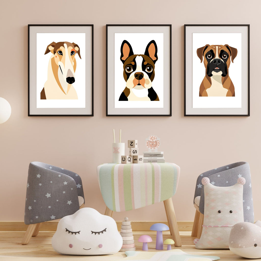 Bold Block Art Print - Framed Nursery Mockup