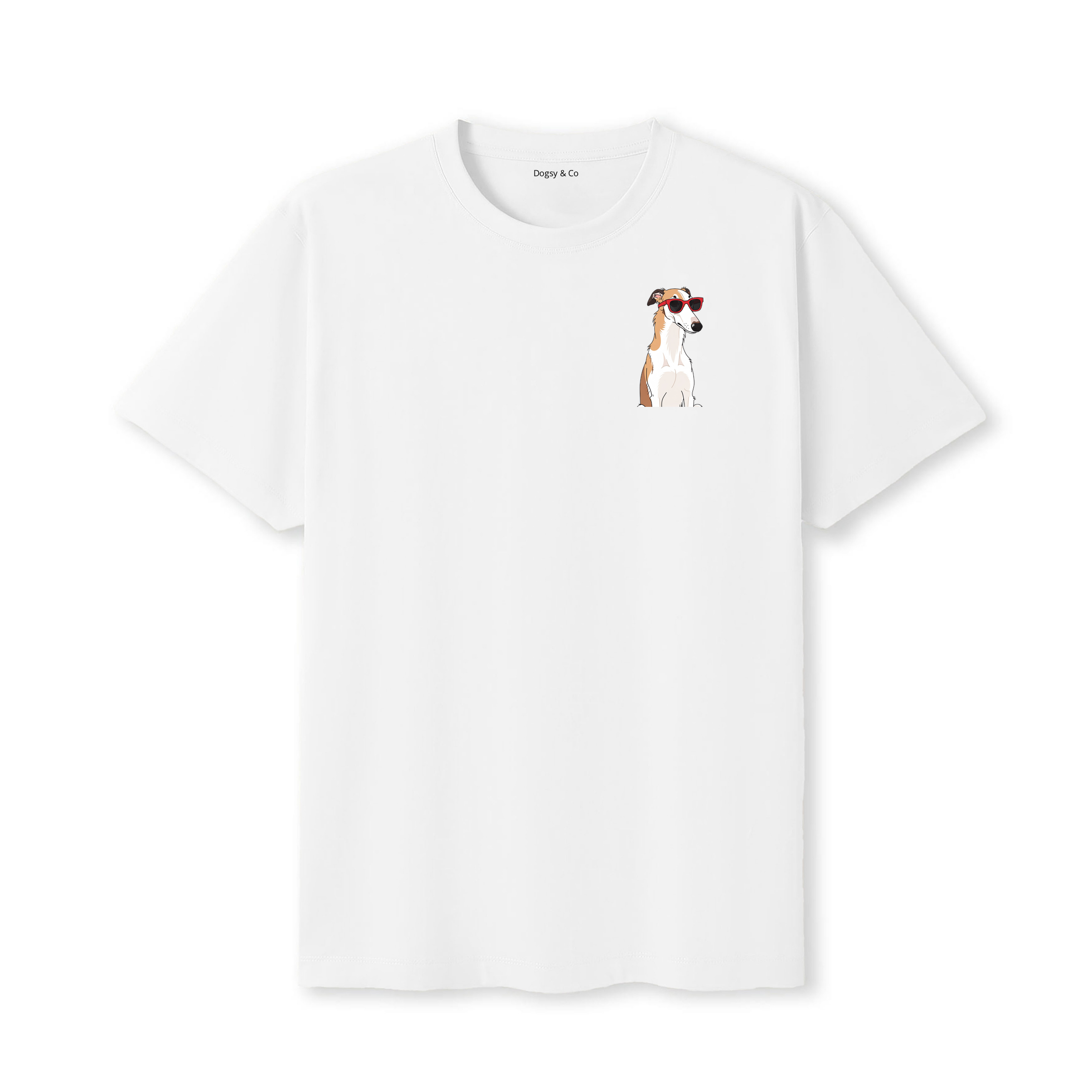 Borzoi Cool Dog T-Shirt - White