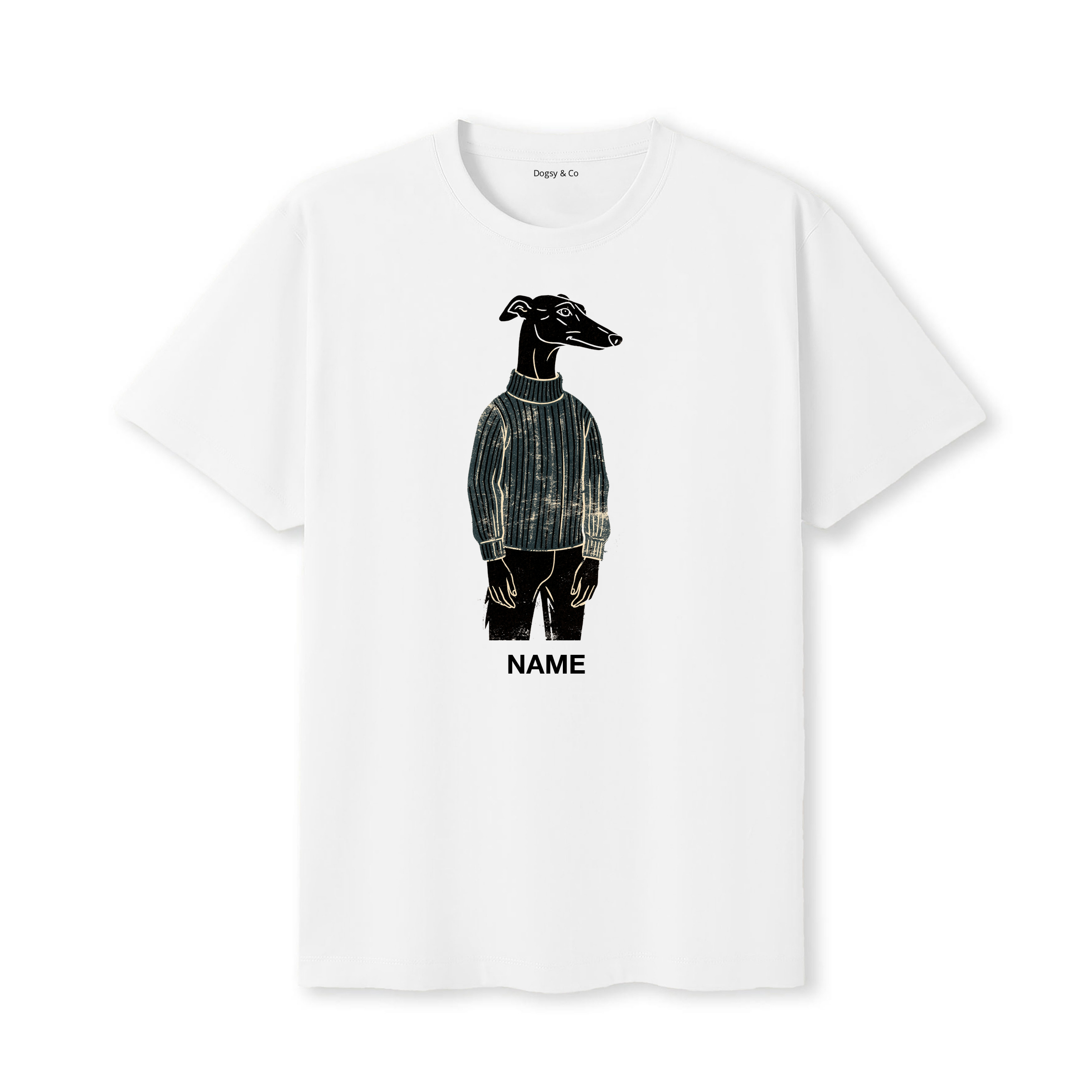 Borzoi Jumper Dog Custom T-Shirt - White