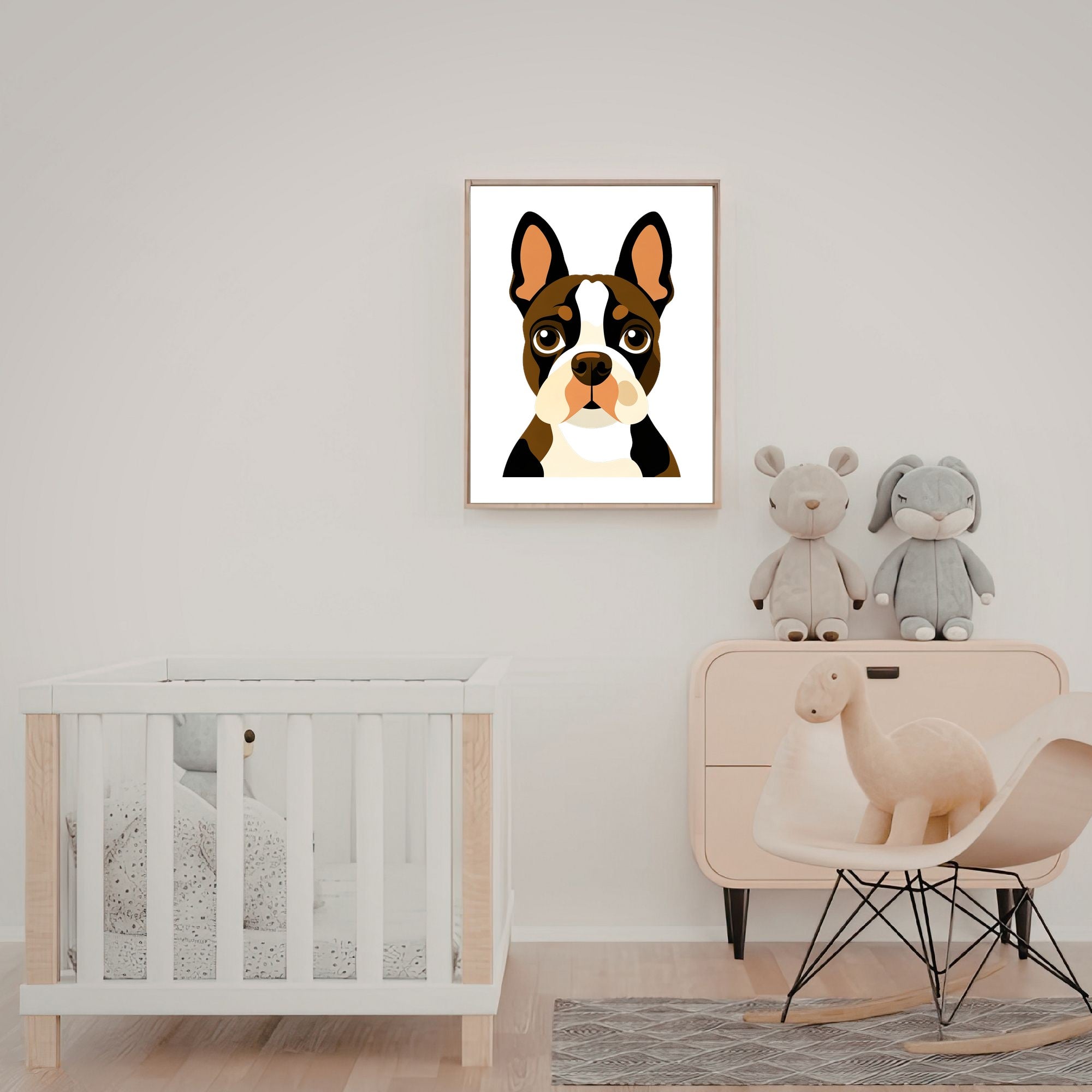 Bold Block Art Print - Framed Nursery Mockup