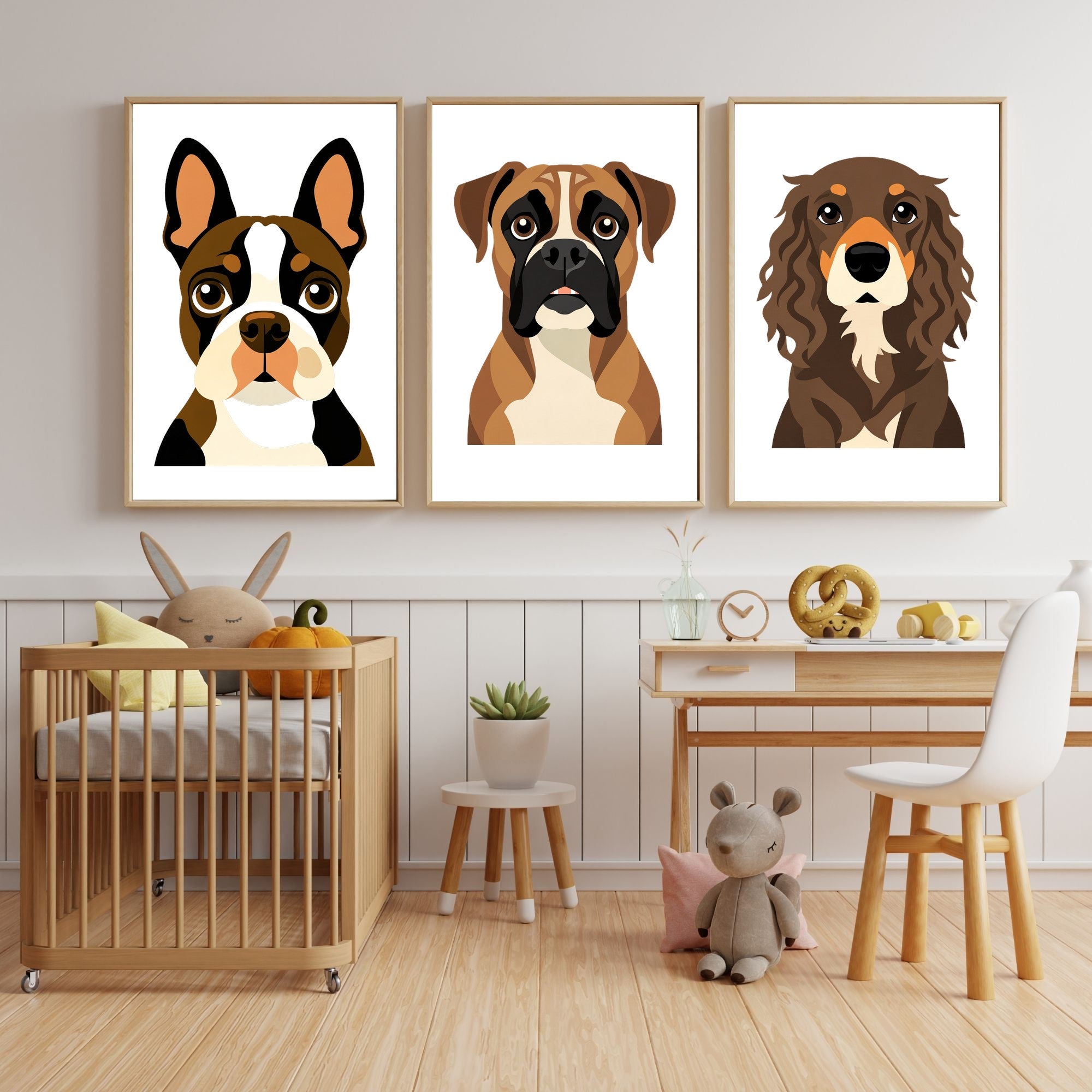 Bold Block Art Print - Framed Nursery Mockup
