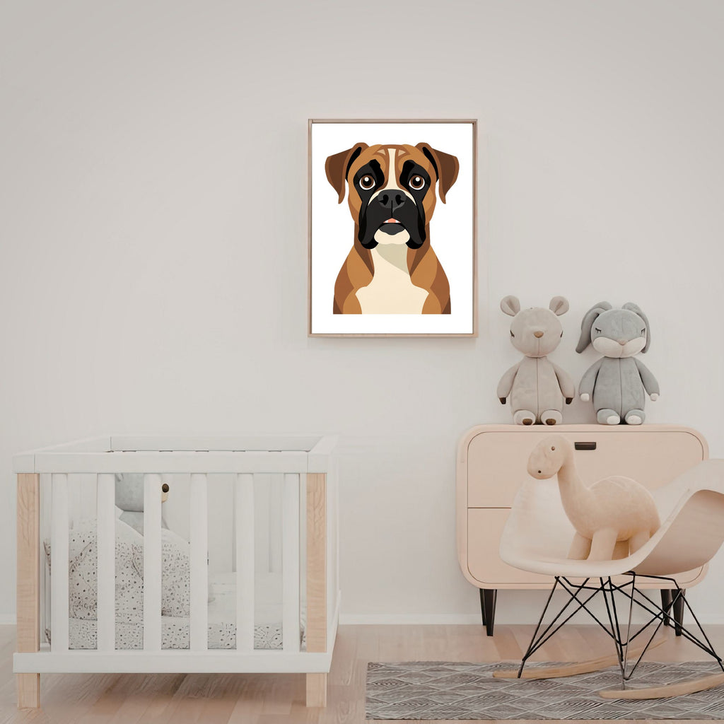 Bold Block Art Print - Framed Nursery Mockup