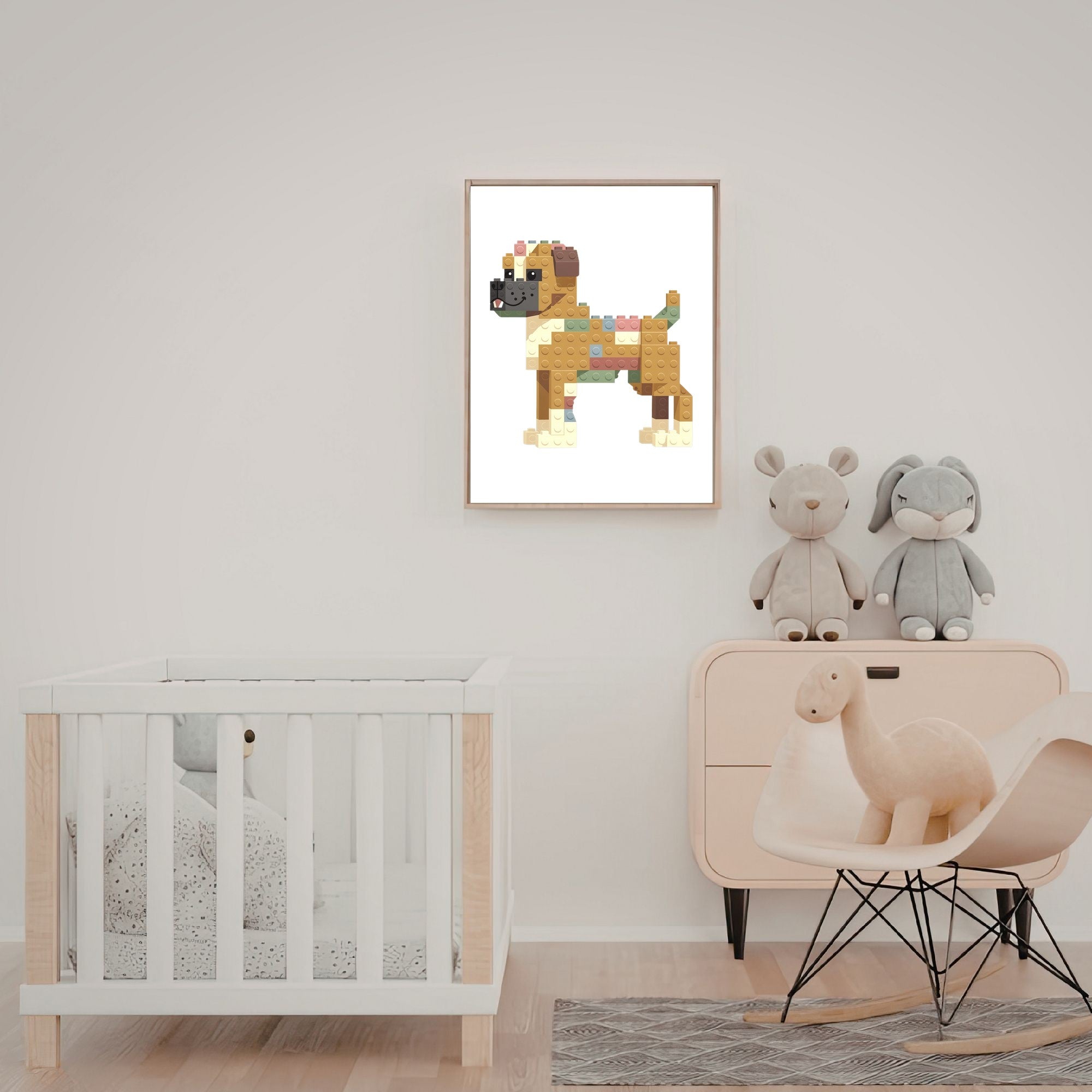 Boxer Lego Dog - White