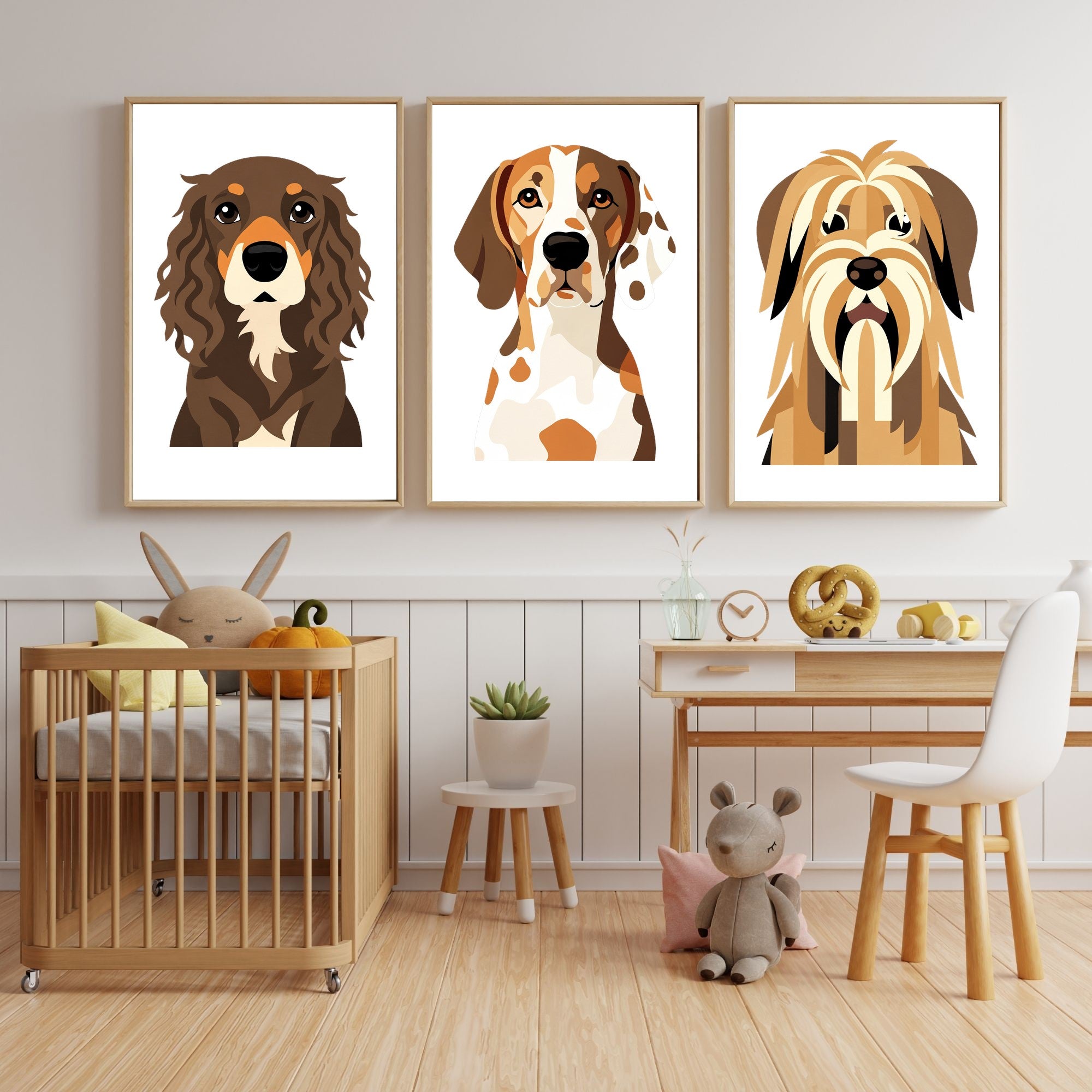 Bold Block Art Print - Framed Nursery Mockup