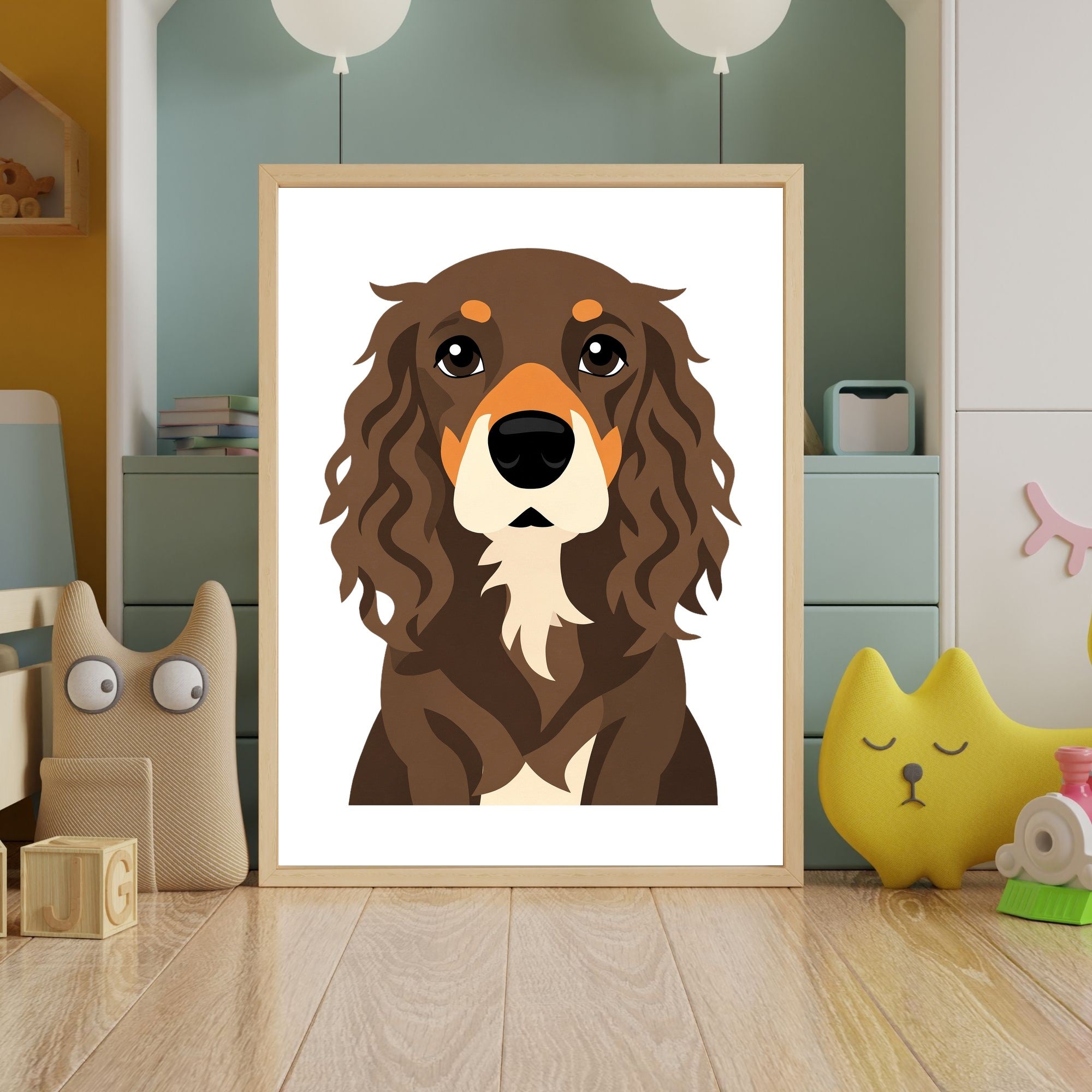 Bold Block Art Print - Framed Nursery Mockup
