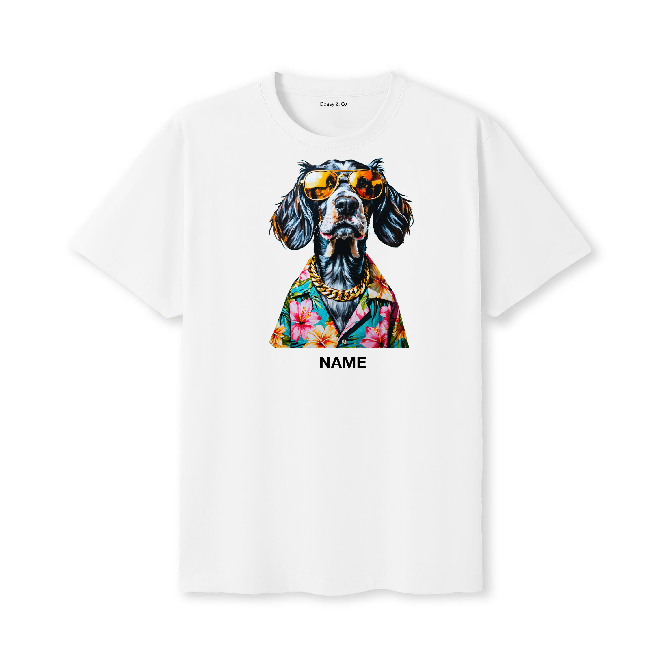 Boykin Spaniel Hawaii Dog Custom T-Shirt - White