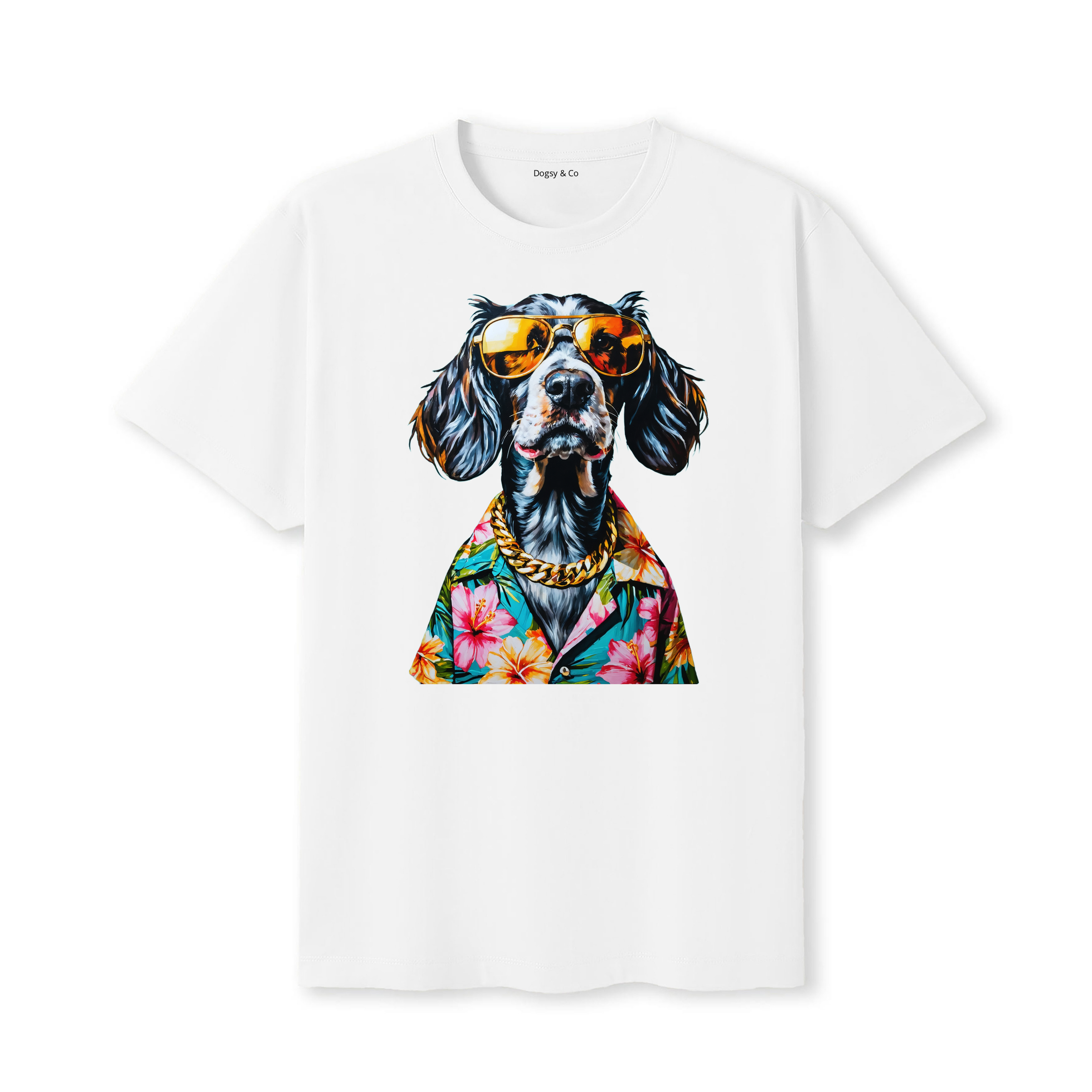 Boykin Spaniel Hawaii Dog T-Shirt - White
