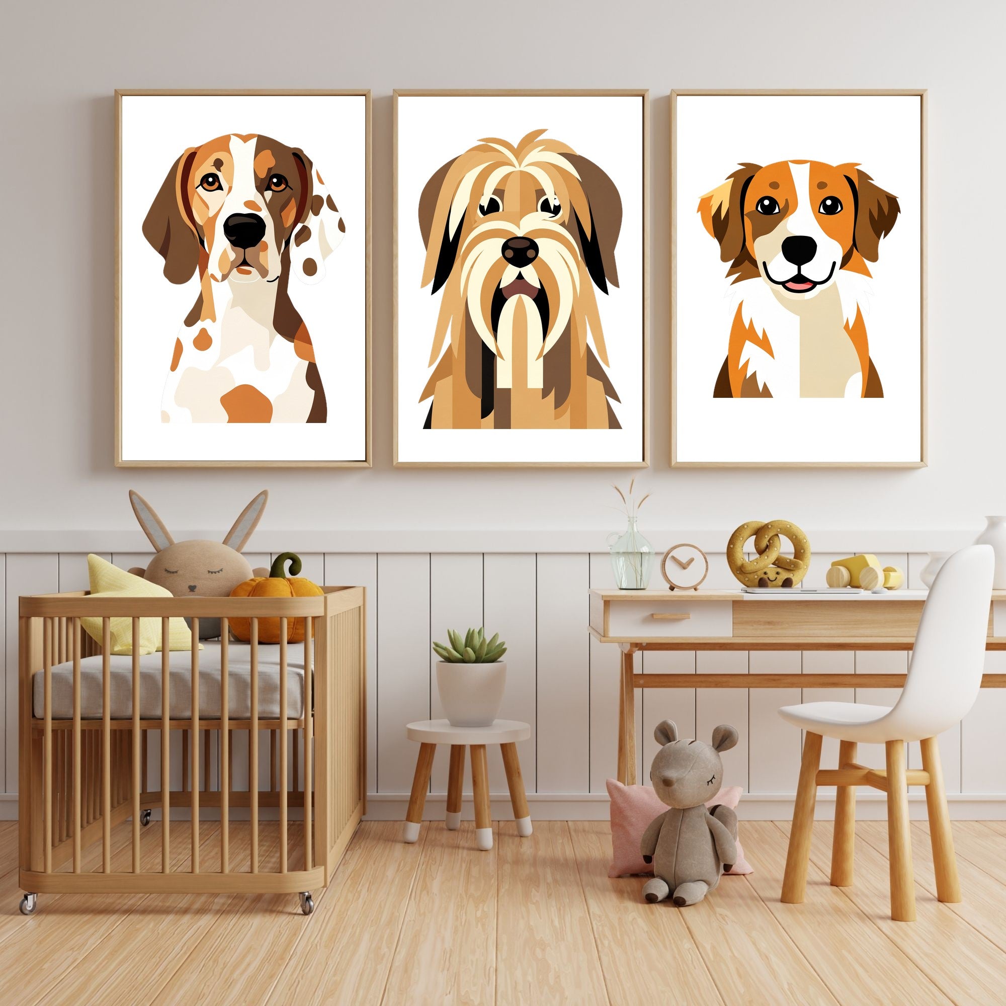Bold Block Art Print - Framed Nursery Mockup