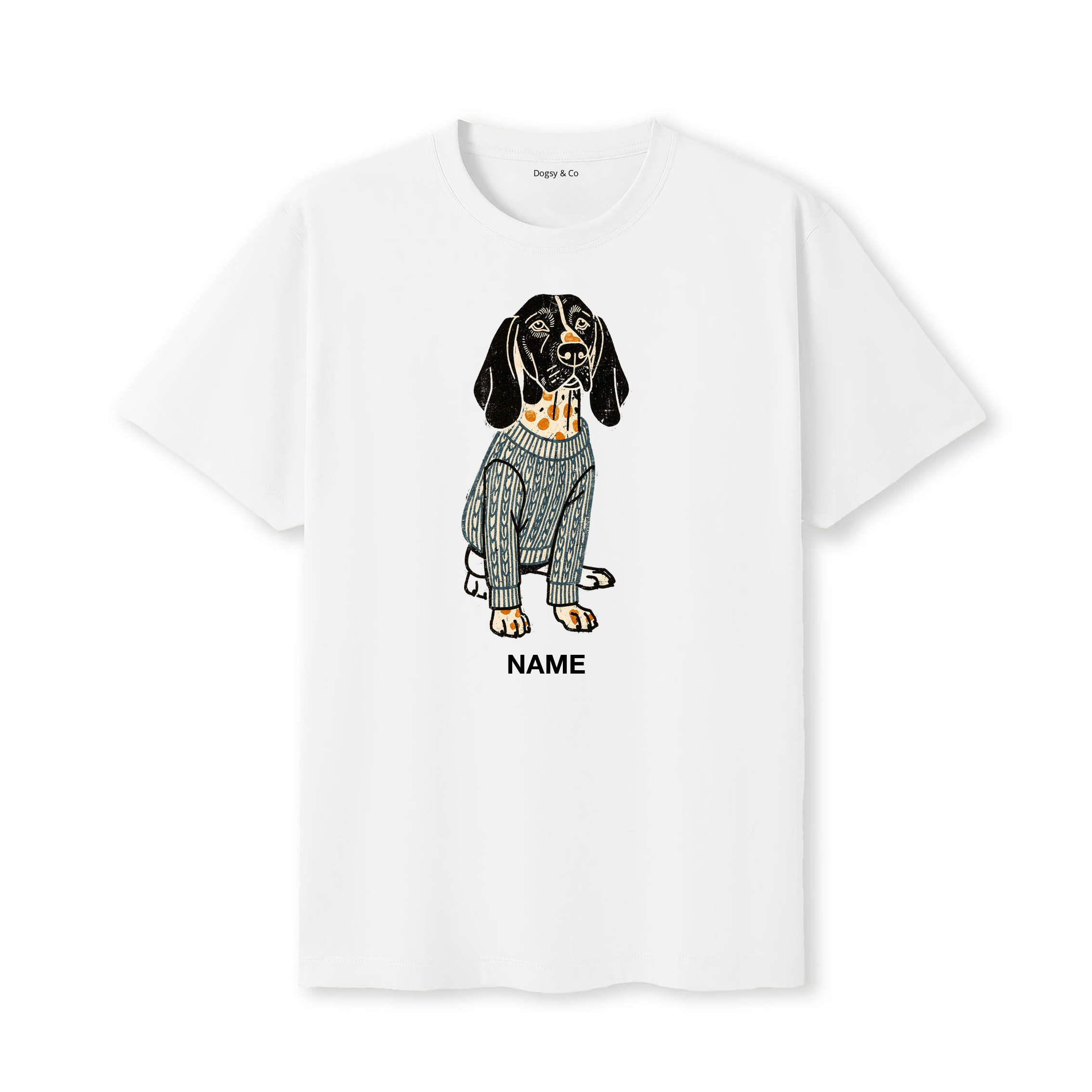 Bracco Italiano Jumper Dog Custom T-Shirt - White