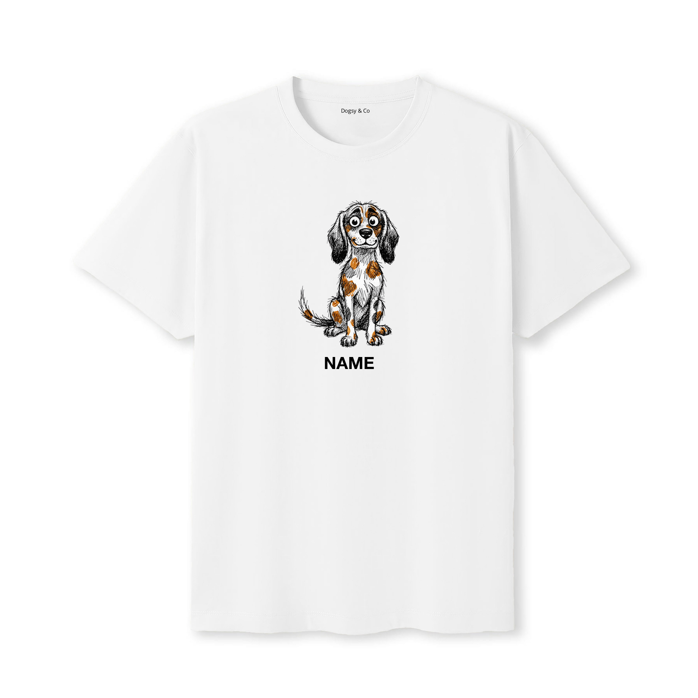 Bracco Italiano Scraggy Dog Custom T-Shirt - White