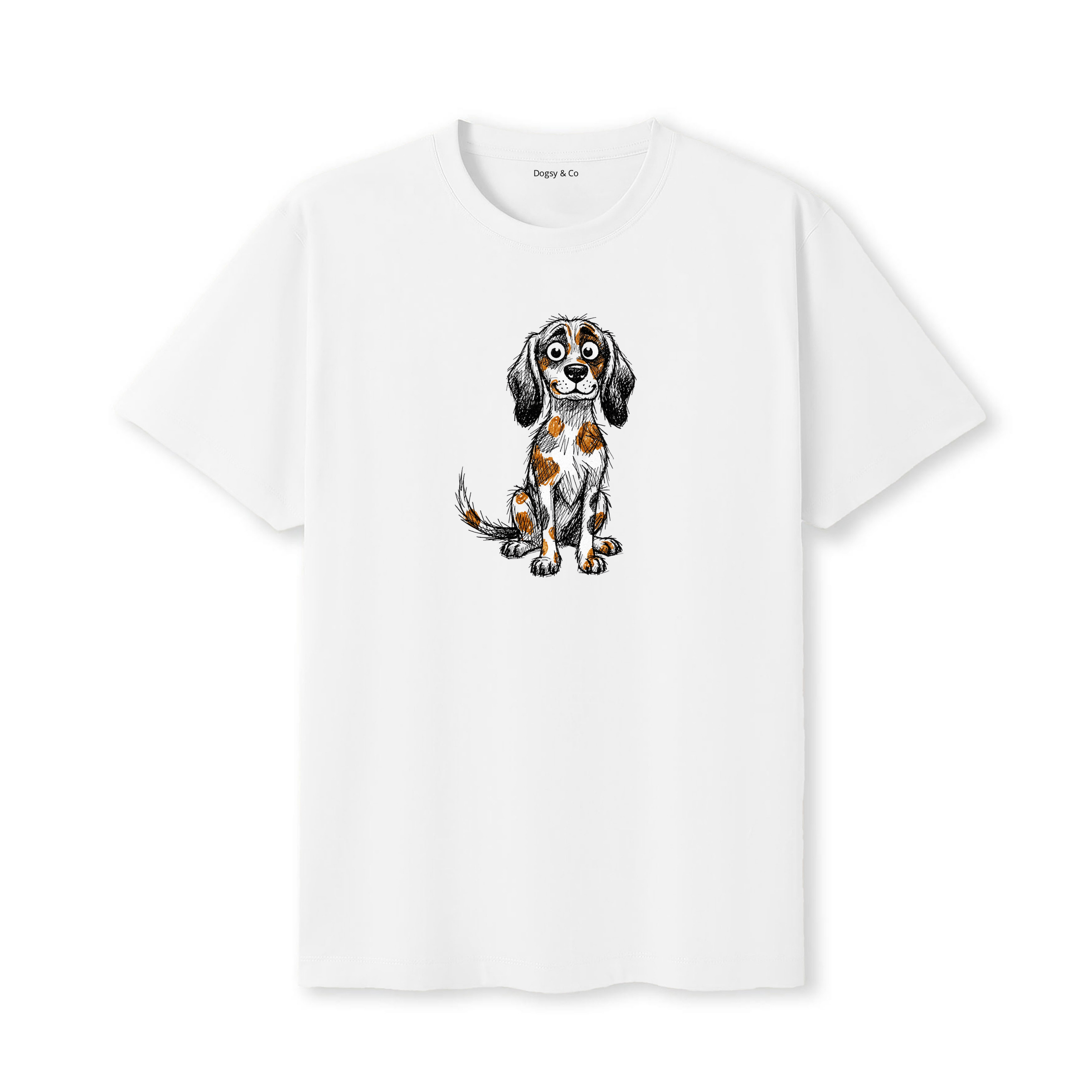 Bracco Italiano Scraggy Dog T-Shirt - White