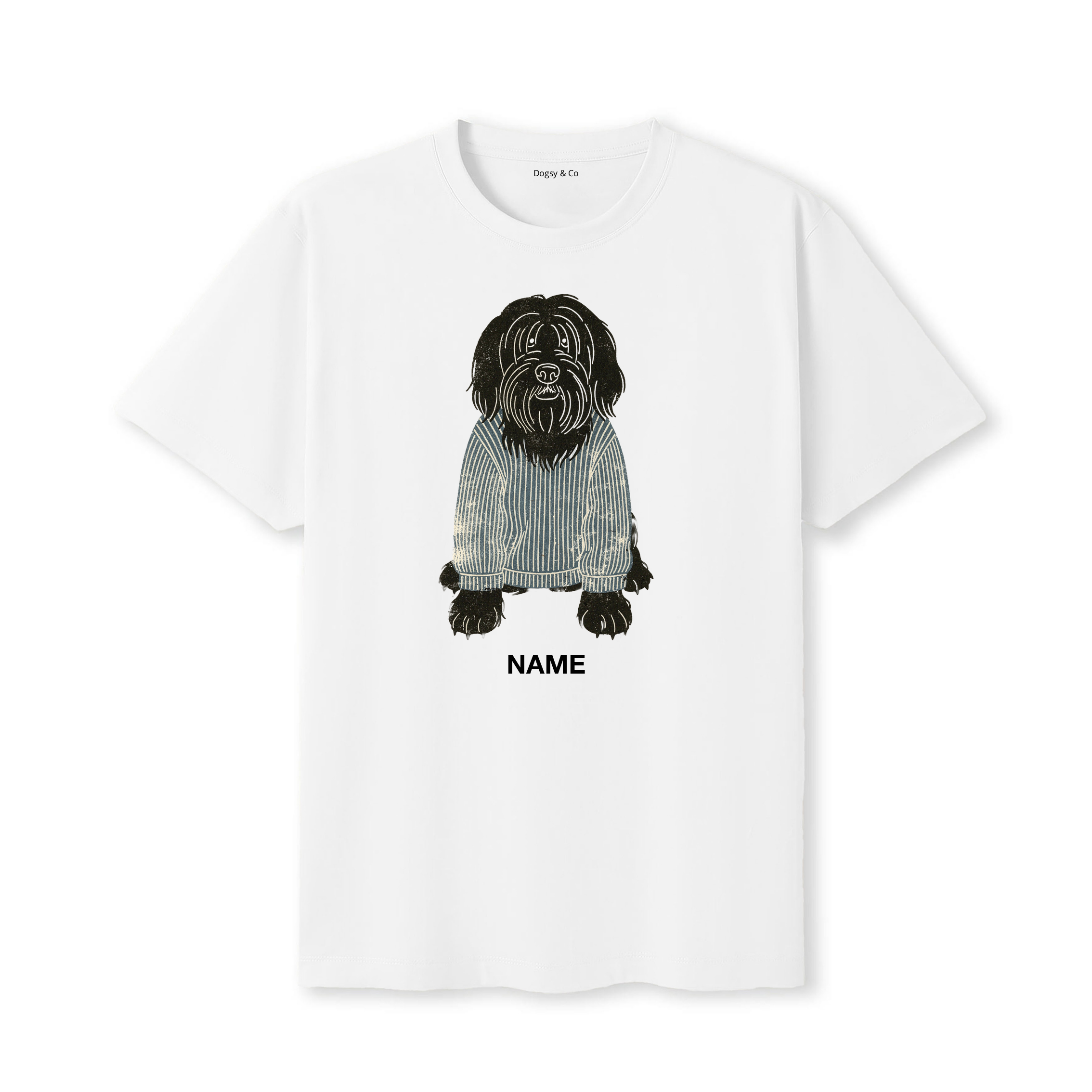 Briard Jumper Dog Custom T-Shirt - White
