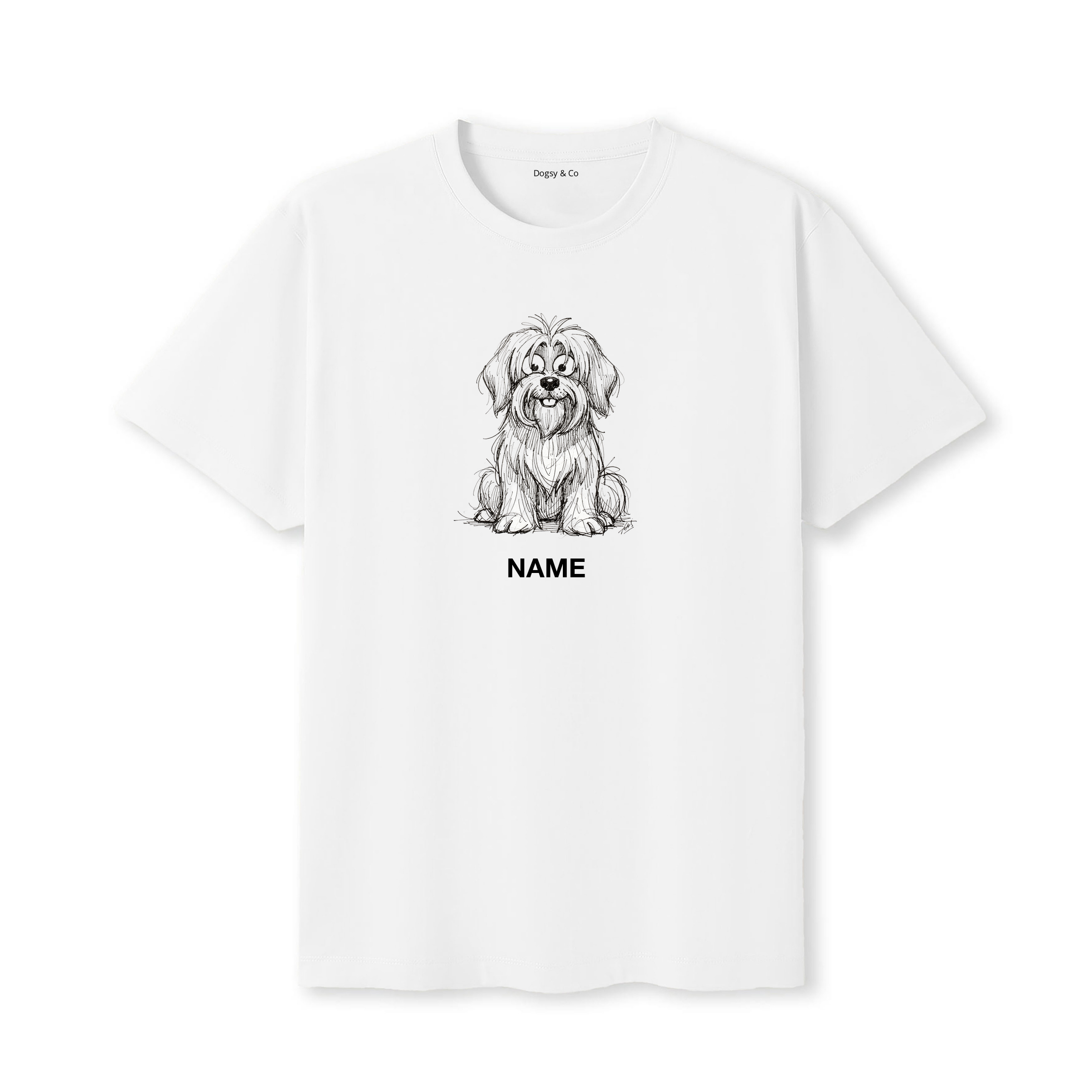 Briard Scraggy Dog Custom T-Shirt - White