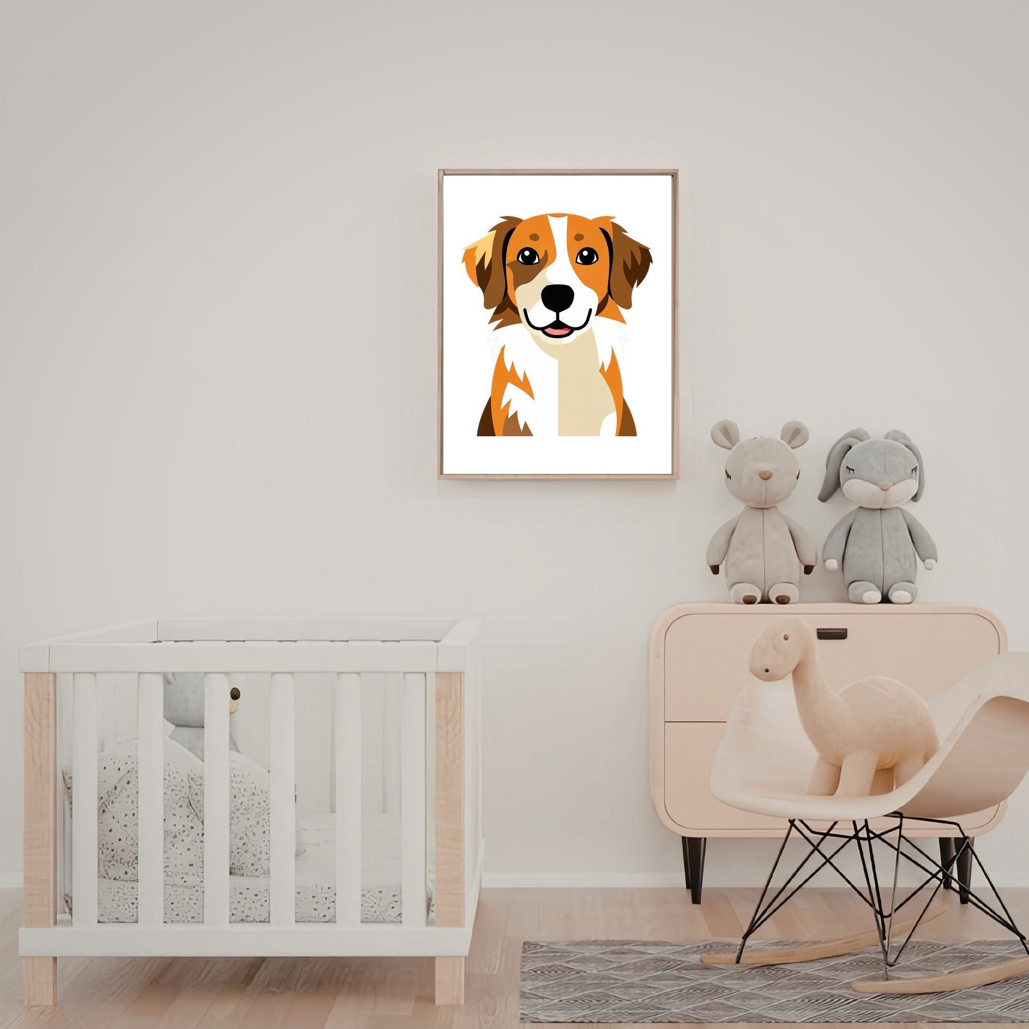 Bold Block Art Print - Framed Nursery Mockup