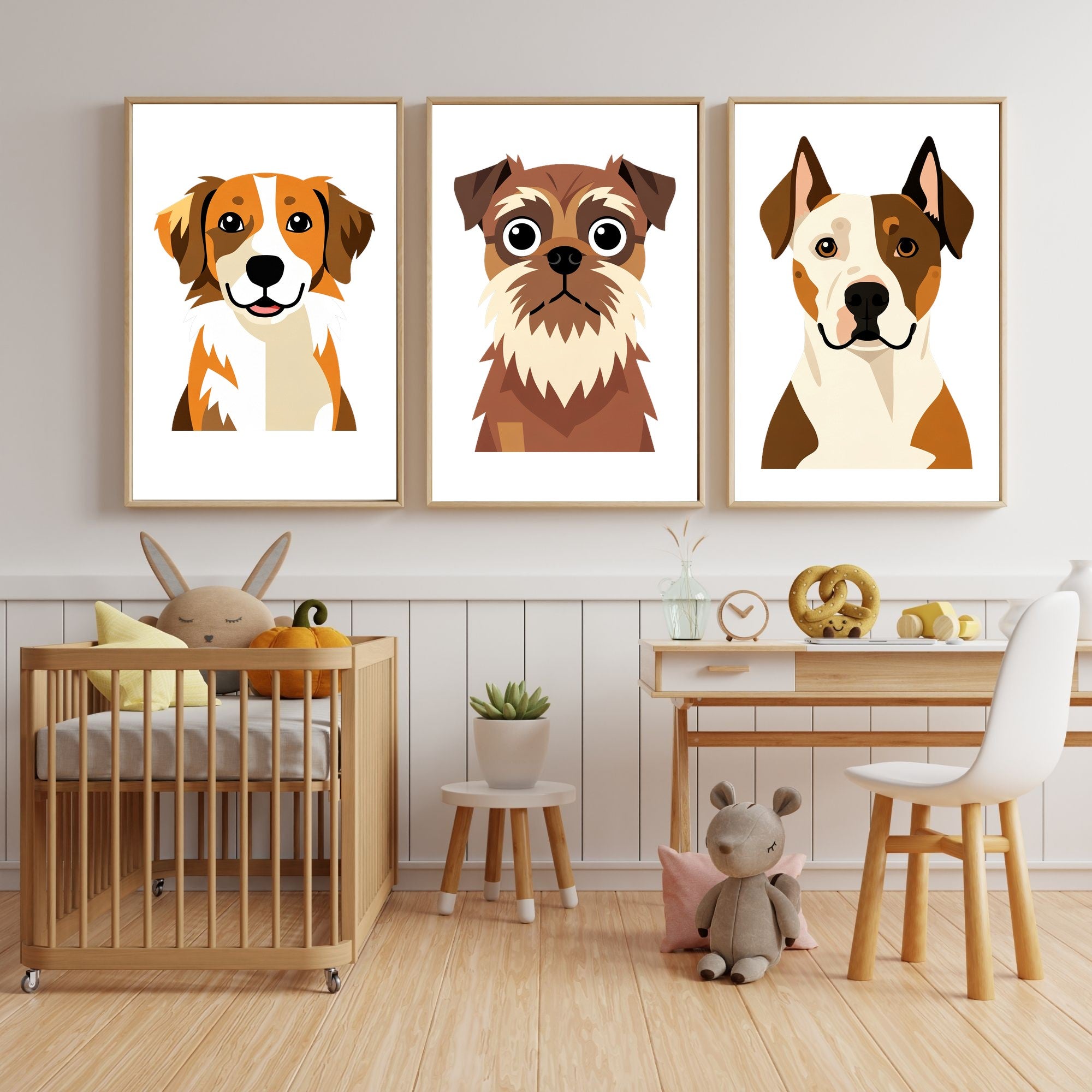 Bold Block Art Print - Framed Nursery Mockup