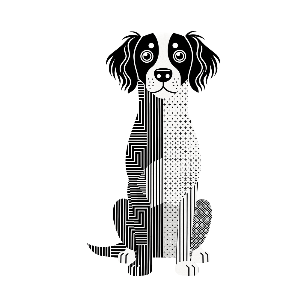 Brittany Geometric Line Art - White