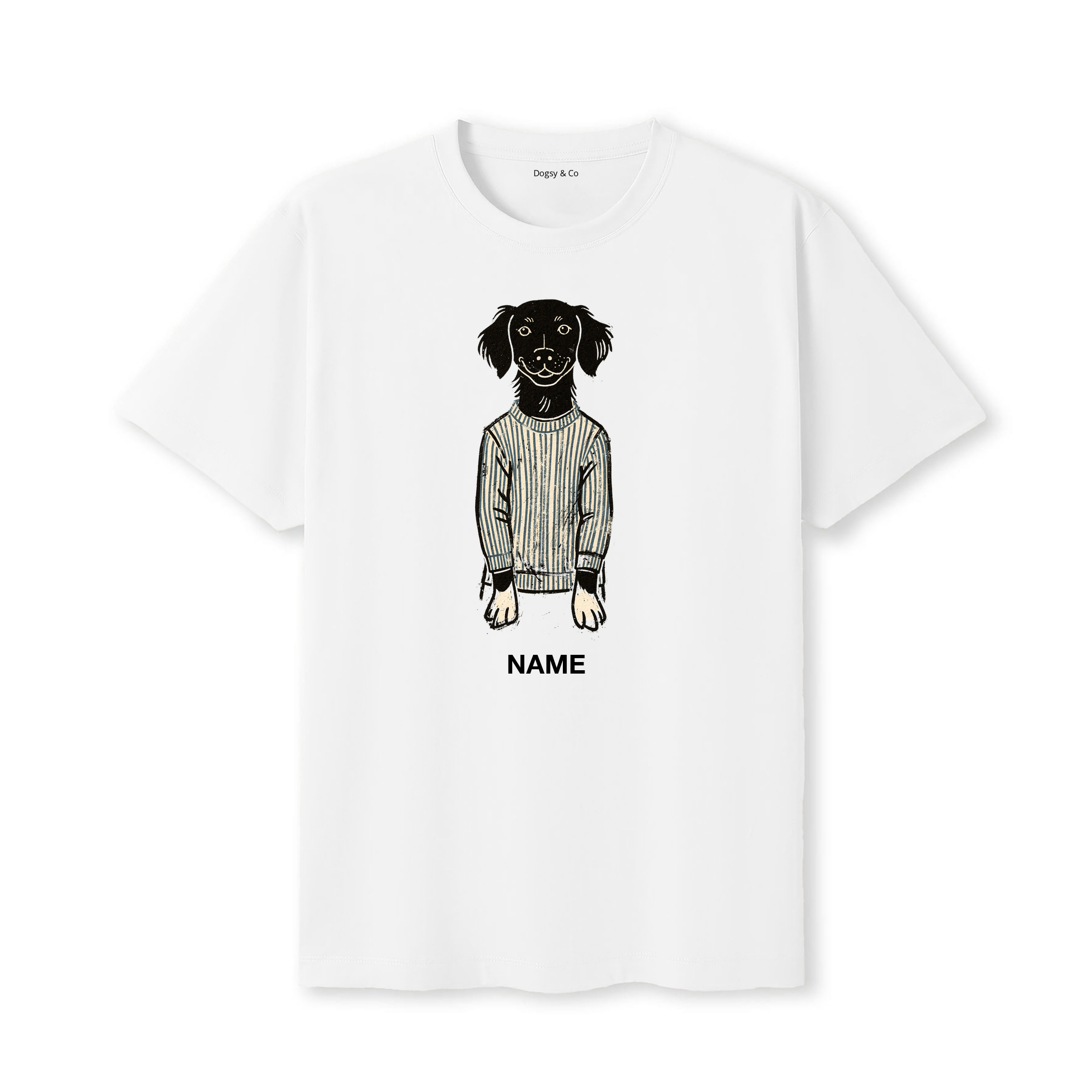 Brittany Jumper Dog Custom T-Shirt - White