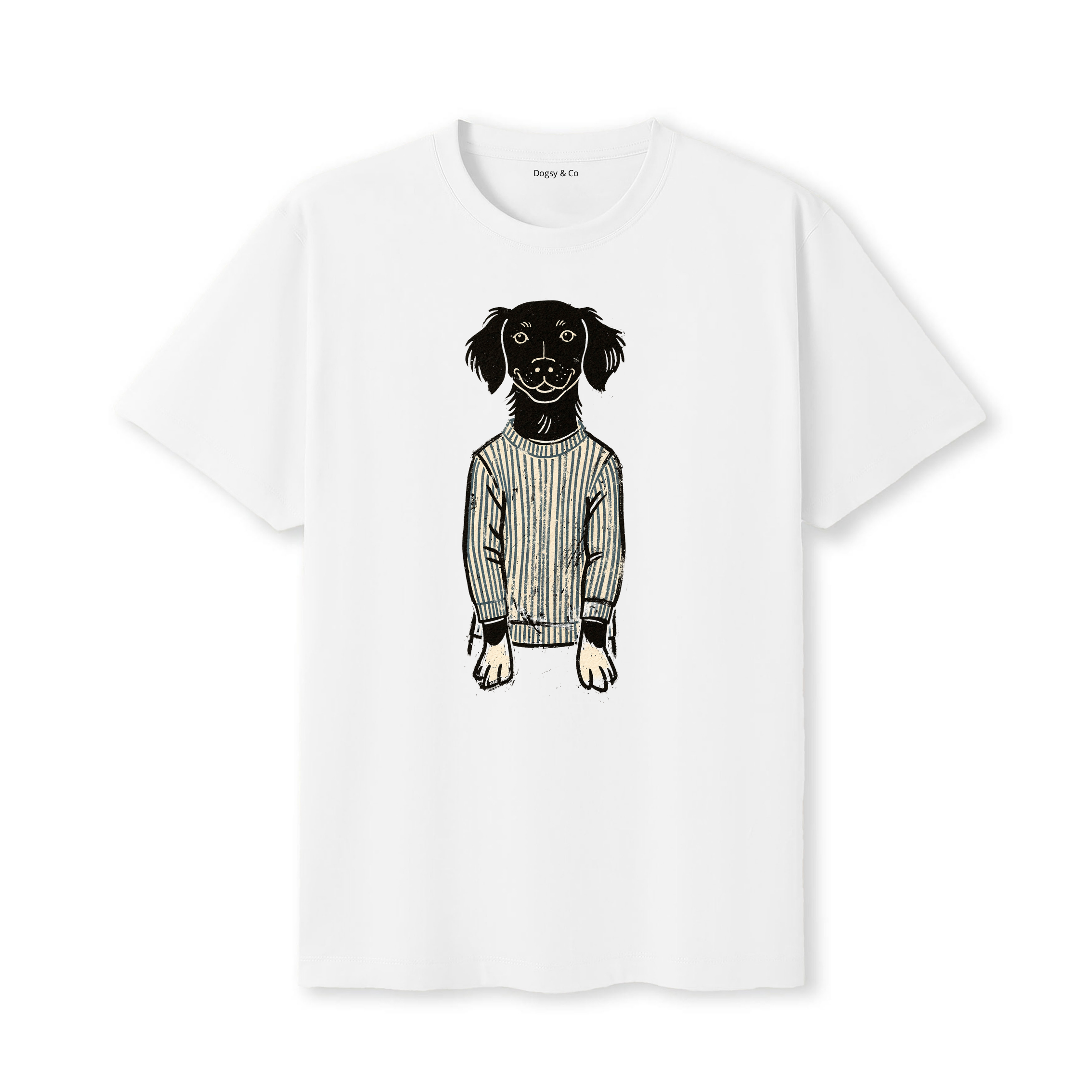 Brittany Jumper Dog T-Shirt - White