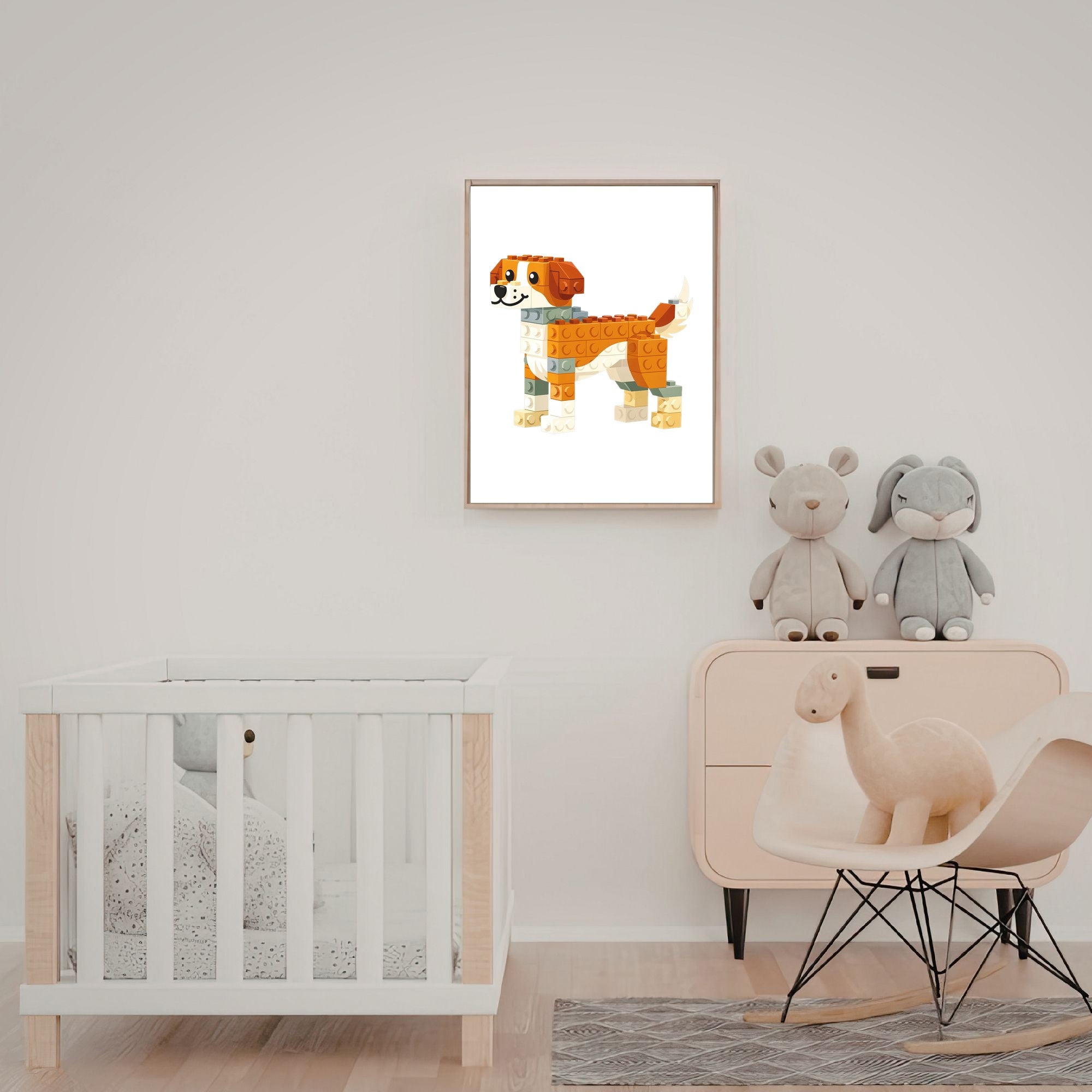 Brittany Lego Dog - White