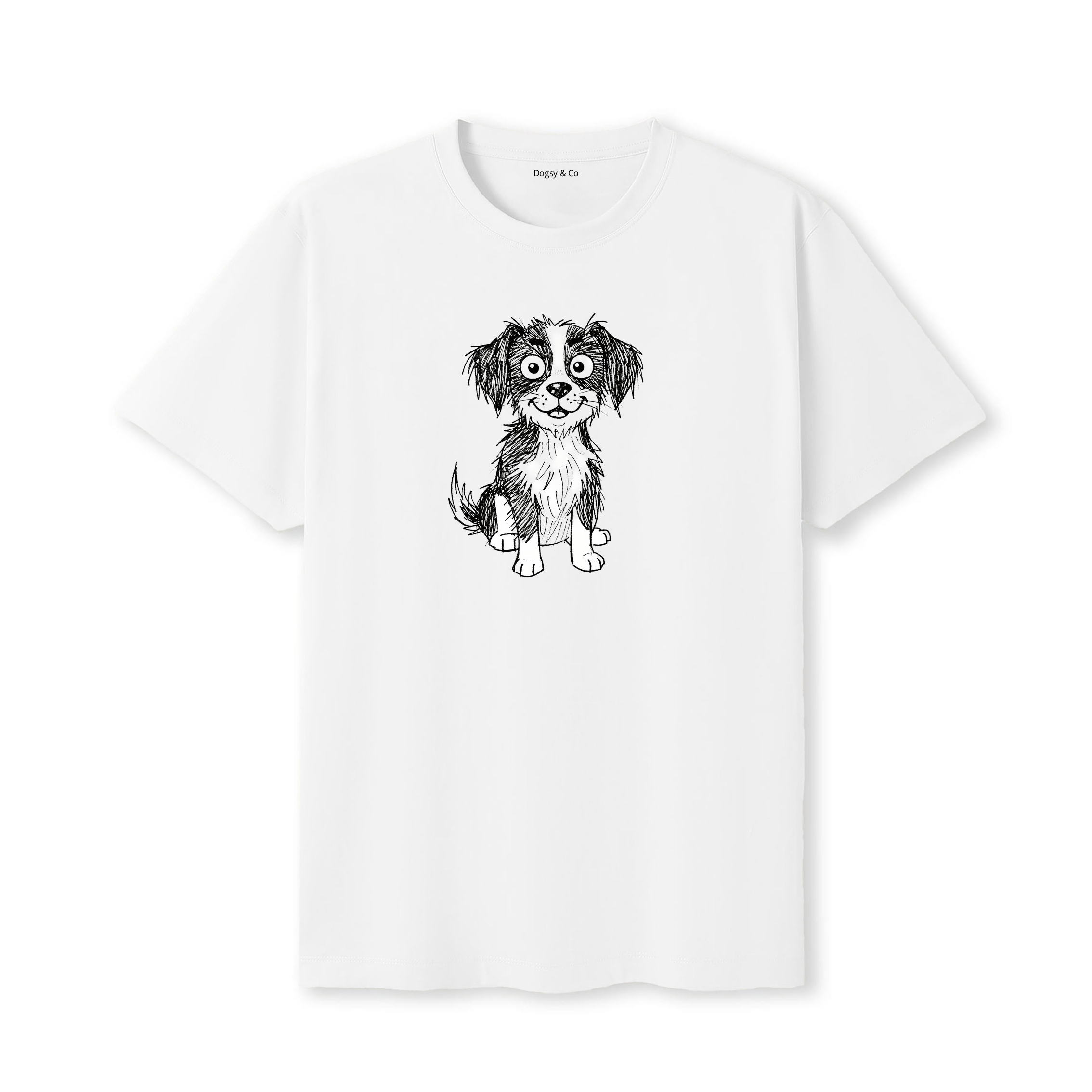 Brittany Scraggy Dog T-Shirt - White