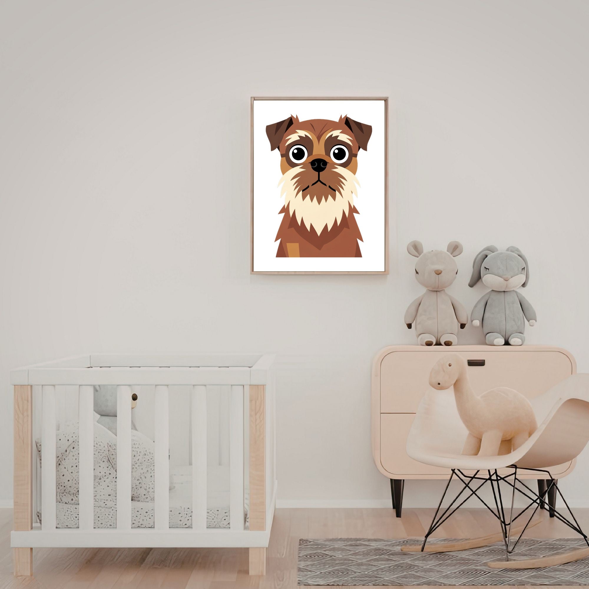 Bold Block Art Print - Framed Nursery Mockup