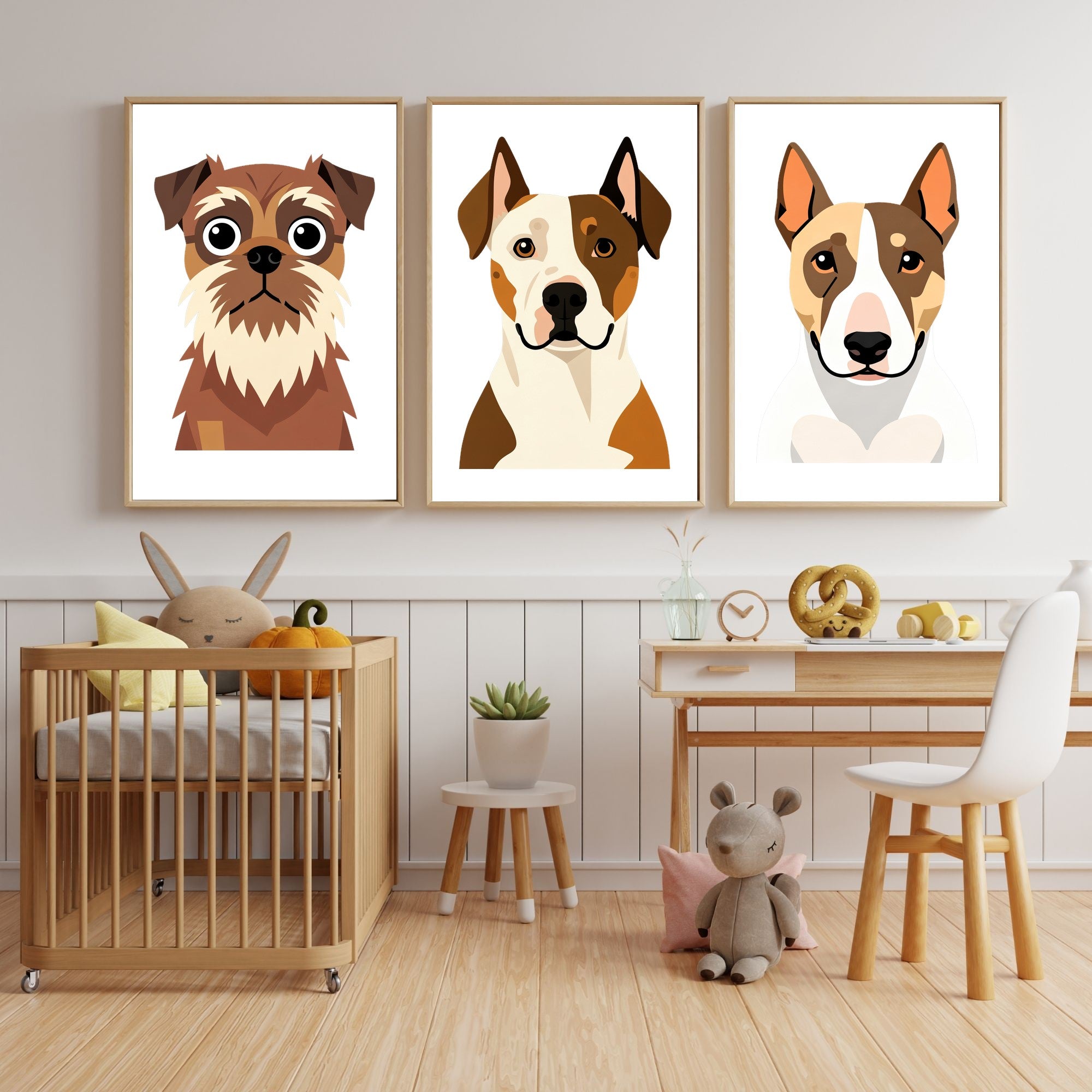 Bold Block Art Print - Framed Nursery Mockup