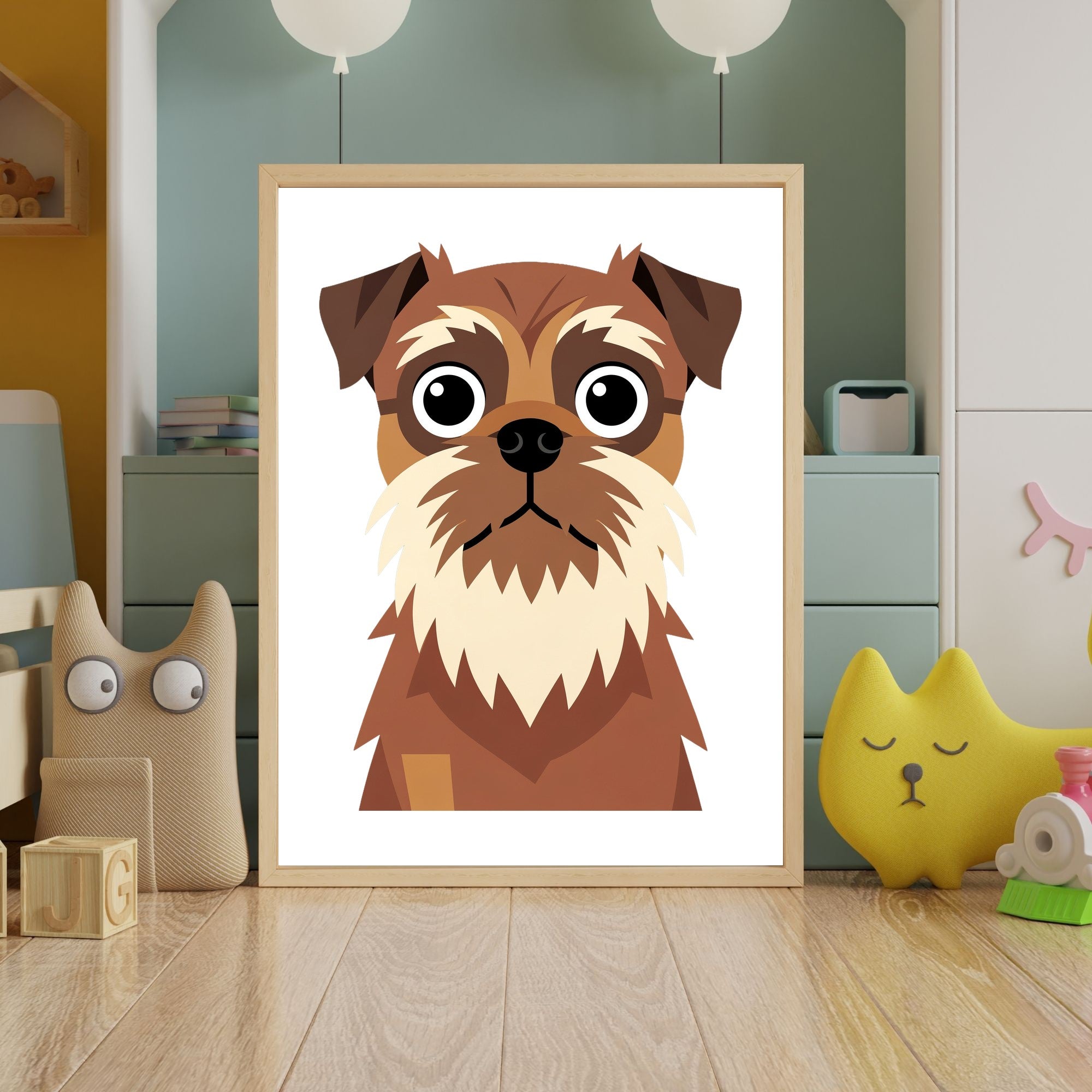 Bold Block Art Print - Framed Nursery Mockup
