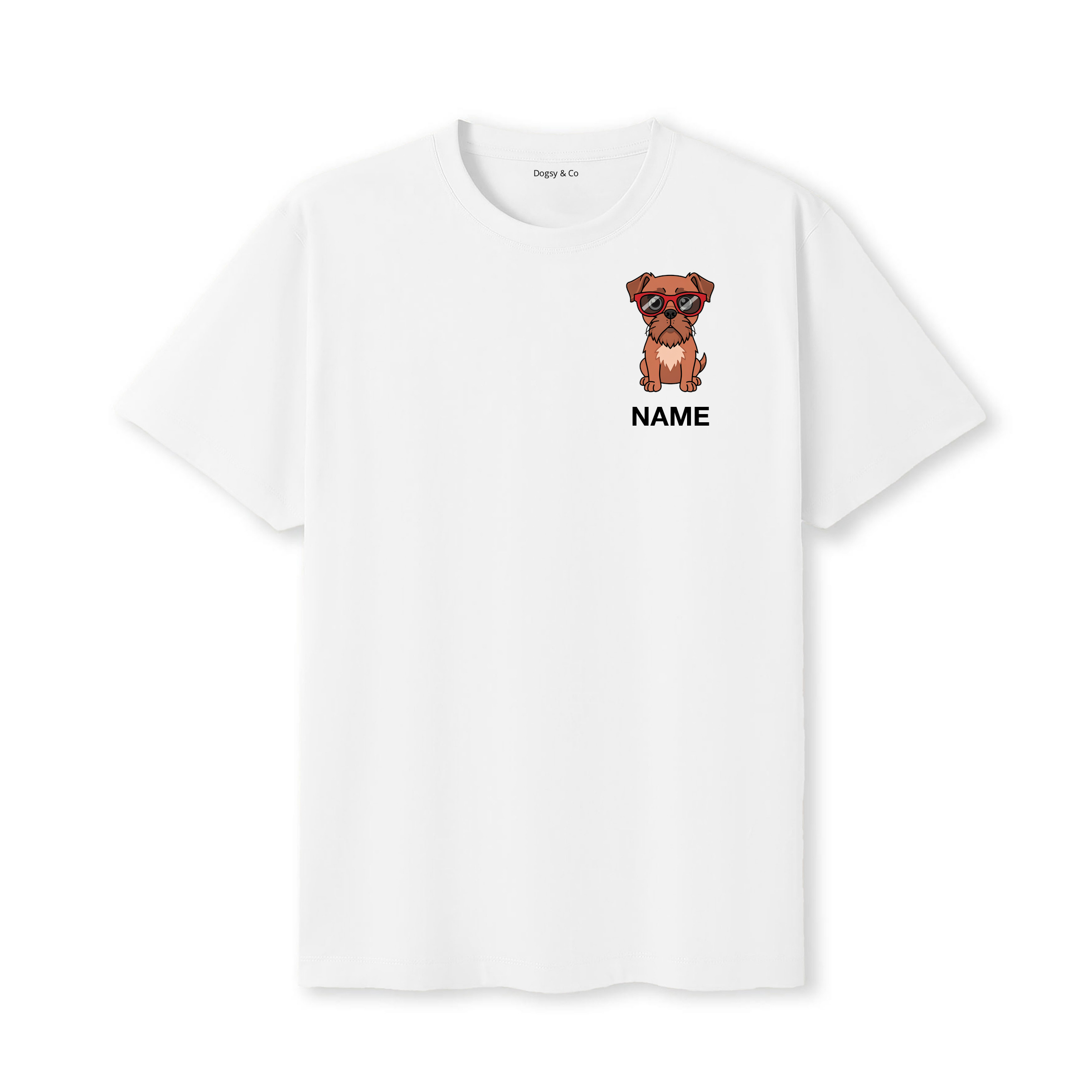 Brussels Griffon Cool Dog Custom T-Shirt - White