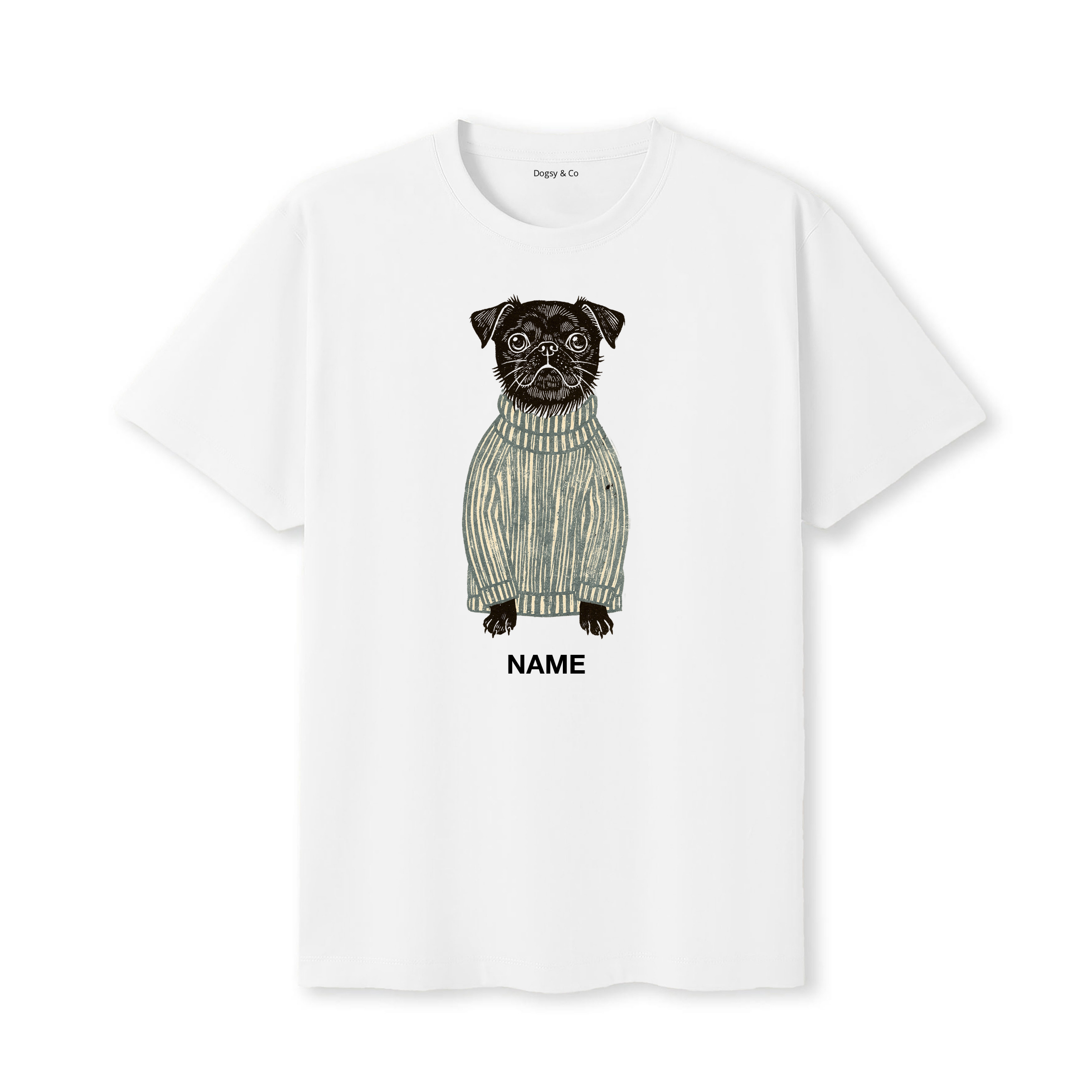Brussels Griffon Jumper Dog Custom T-Shirt - White