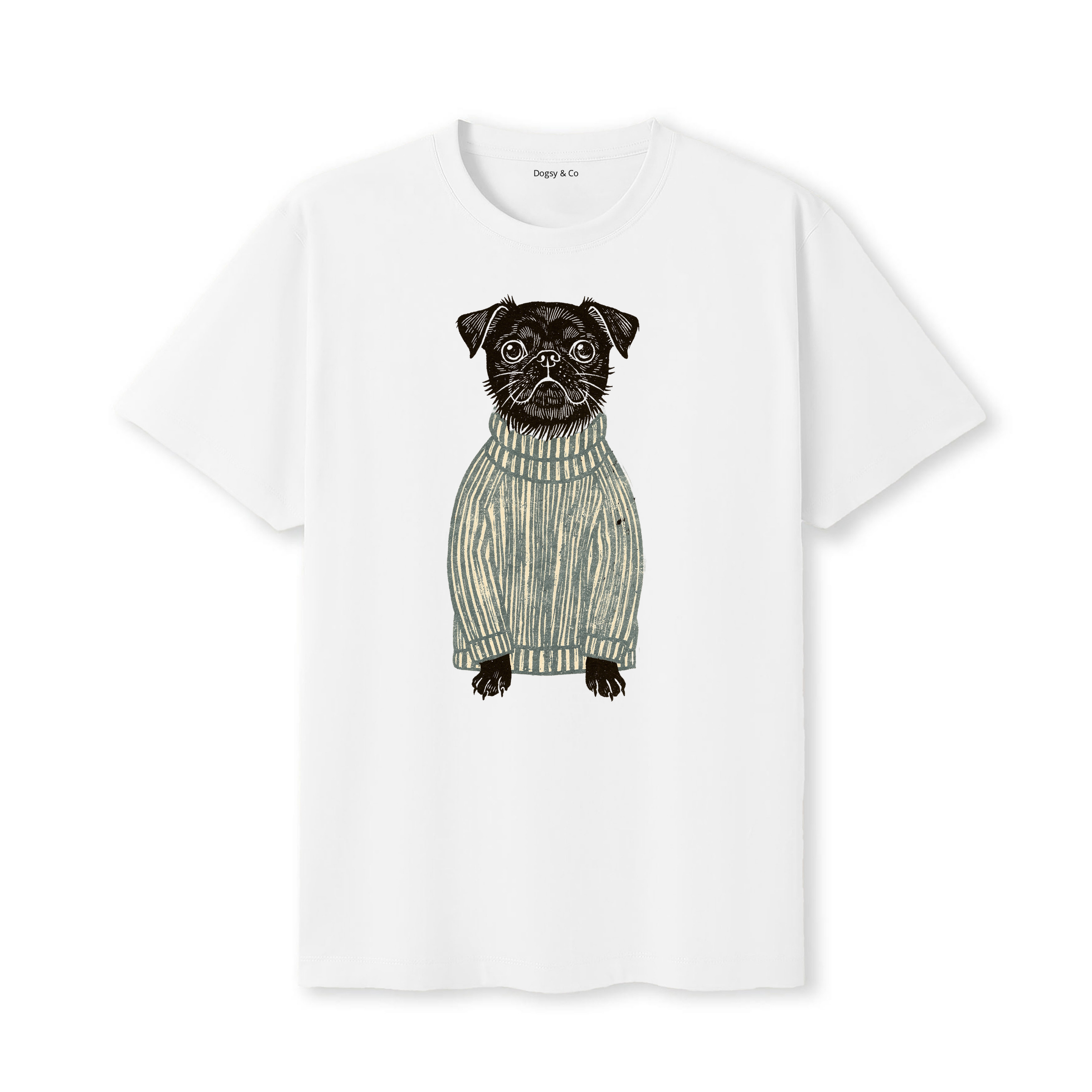 Brussels Griffon Jumper Dog T-Shirt - White
