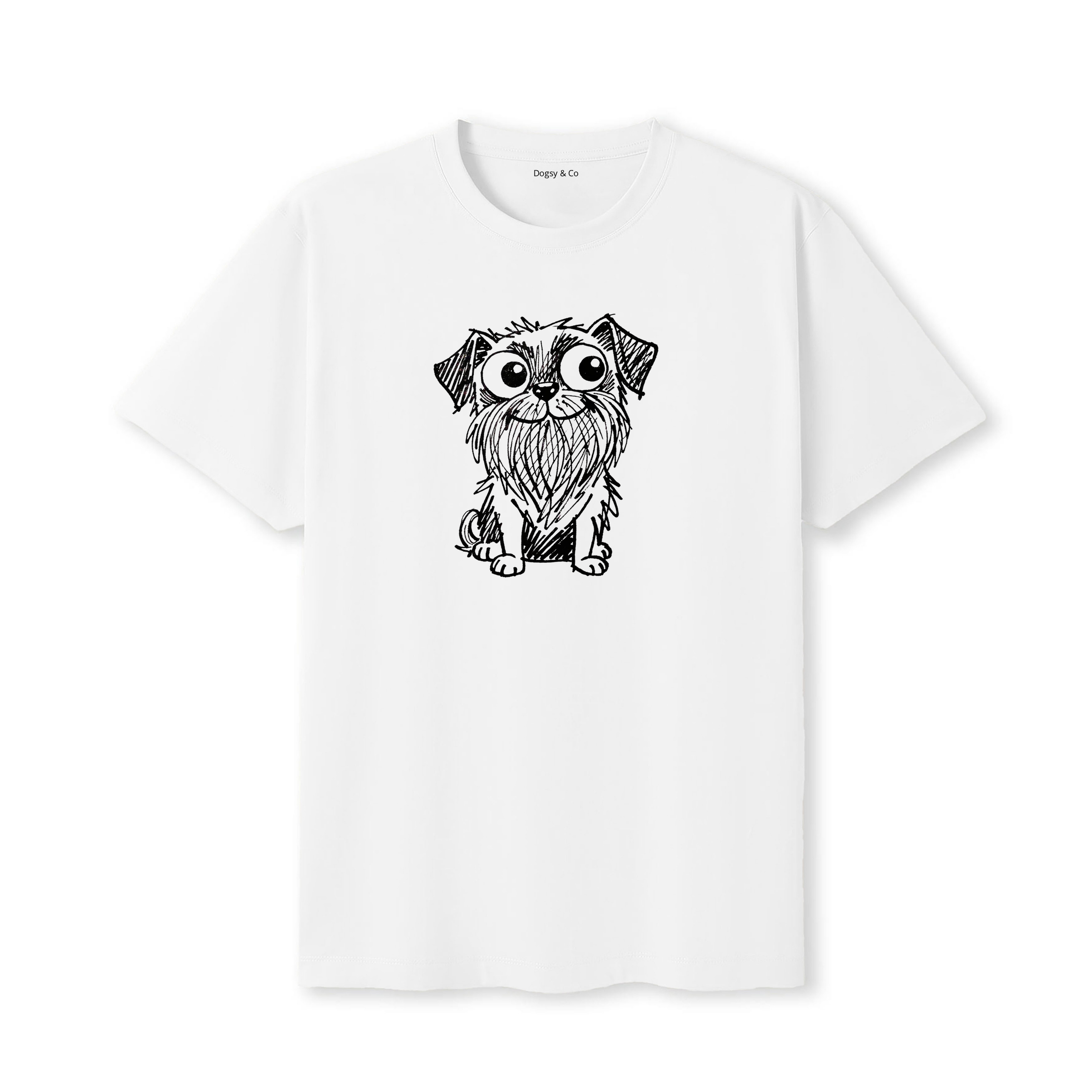 Brussels Griffon Scraggy Dog T-Shirt - White