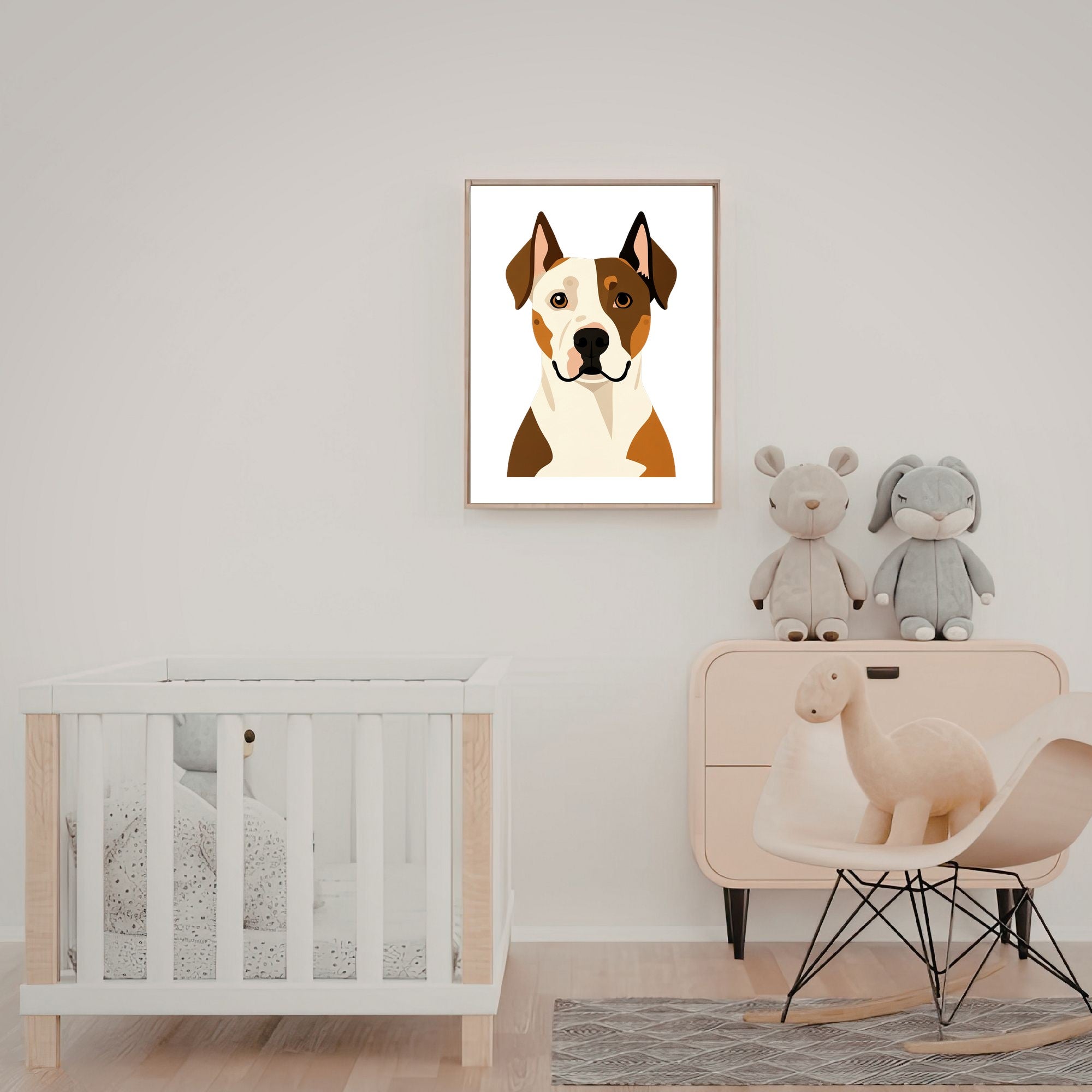 Bold Block Art Print - Framed Nursery Mockup