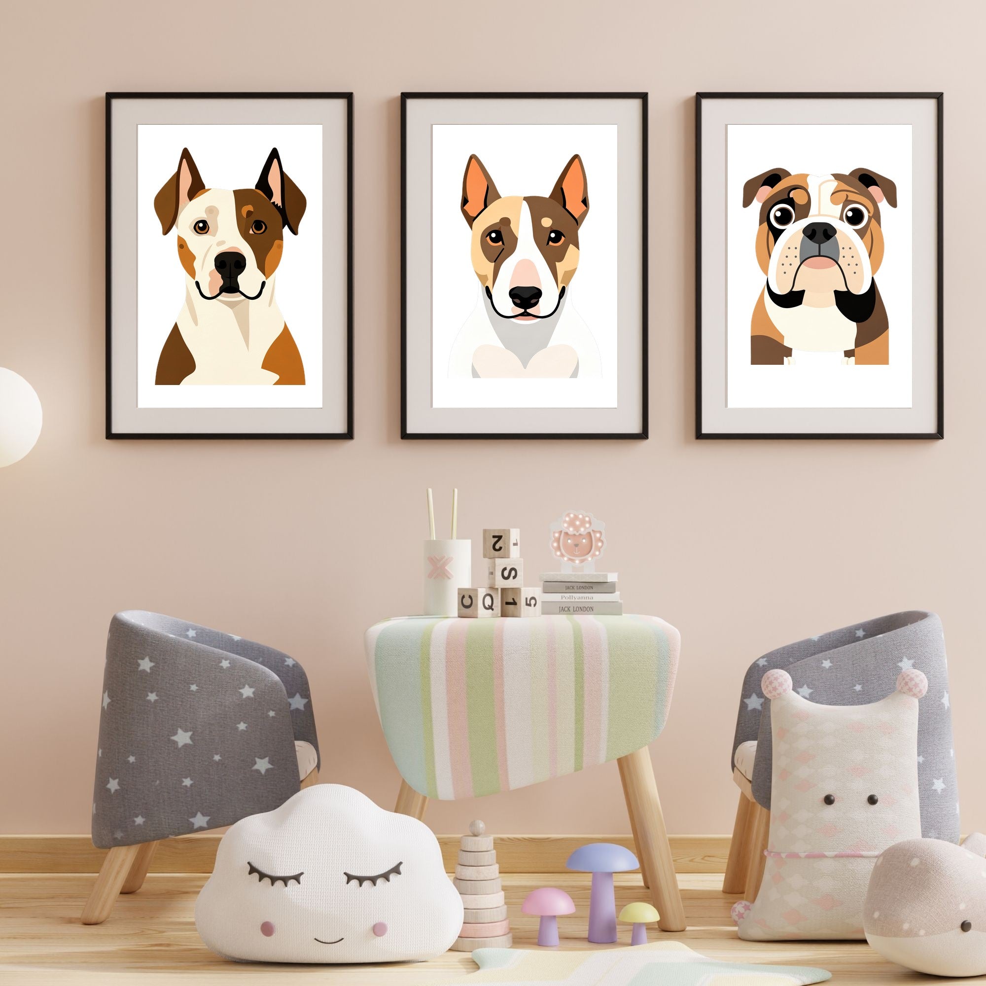 Bold Block Art Print - Framed Nursery Mockup